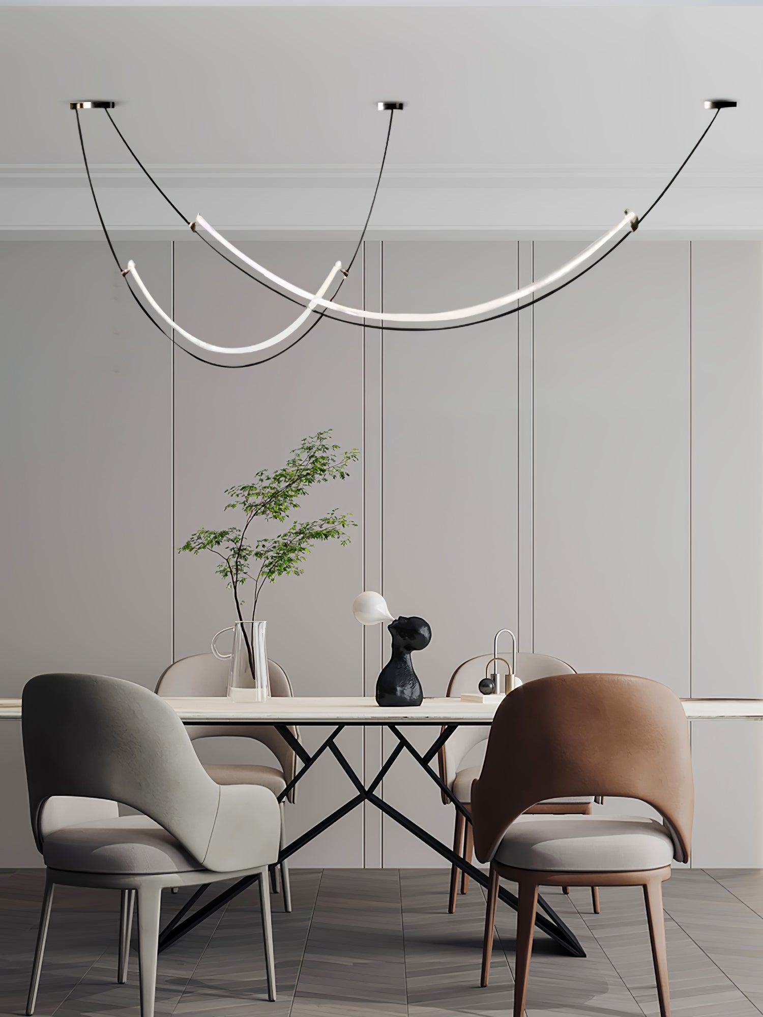 Stylish Neon Pendant Light - Modern LED Hanging Lamp for Bedroom, Living Room & Bar Decor - Dimmable Ambient Lighting for Home & Commercial Spaces