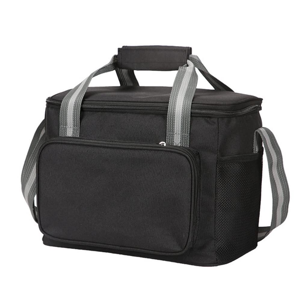 SEIJY Insulated Lunch Bag - Large Thermal Cooler Tote for Work, Picnic, Beach & Travel - Leakproof & Durable Shoulder Bag (Black, One Size) - Perfect for Office Meals, Outdoor Dining & Grocery Shopping