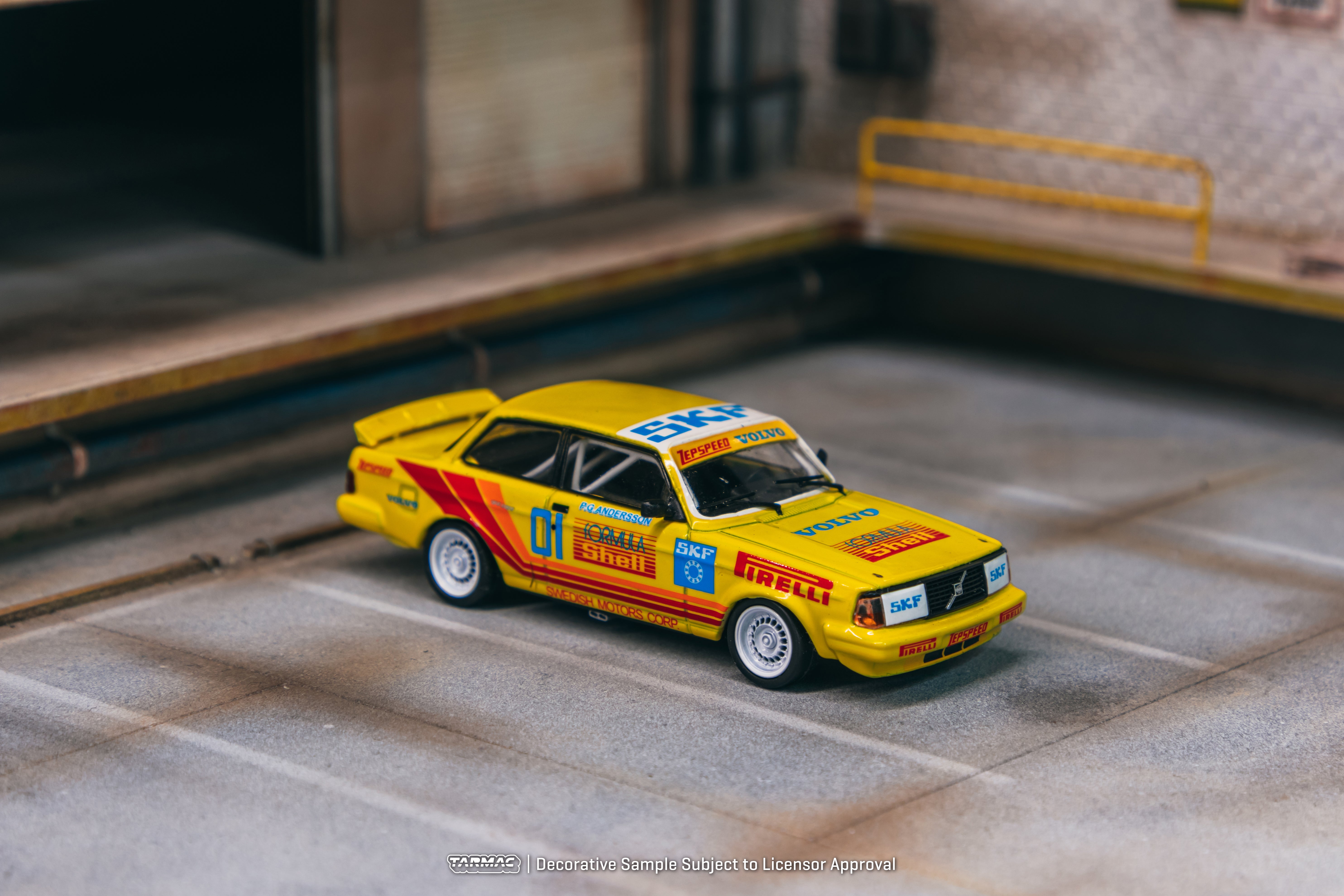 Tarmac Works 1/64 Scale Volvo 240 Turbo Thai Group A Championship Bira Circuit Pattaya Winner 1988 #1 Diecast Model Car - Perfect for Collectors, Racing Enthusiasts, and Display Cases