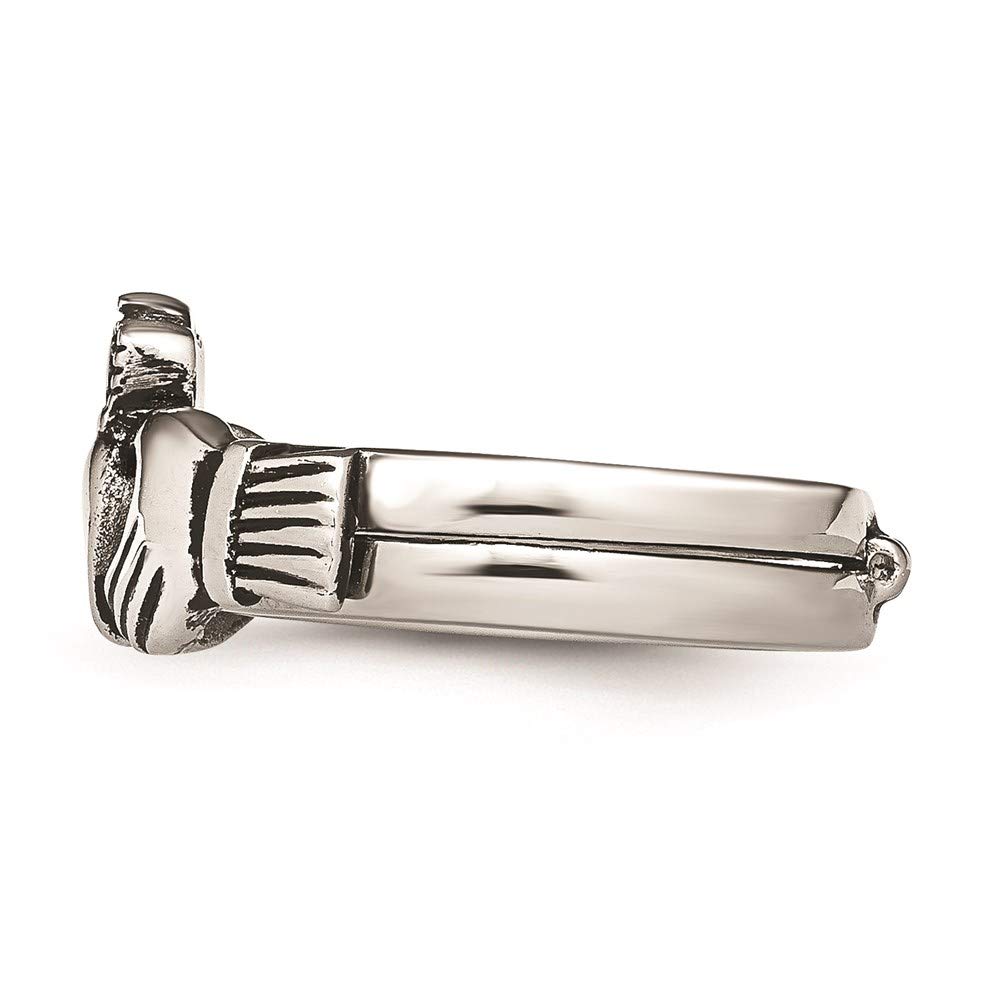 Stainless Steel Claddagh Ring for Women - Love, Loyalty & Friendship Double Hinged Jewelry - Perfect Gift for Her - Ideal for Weddings, Anniversaries & Friendship Day