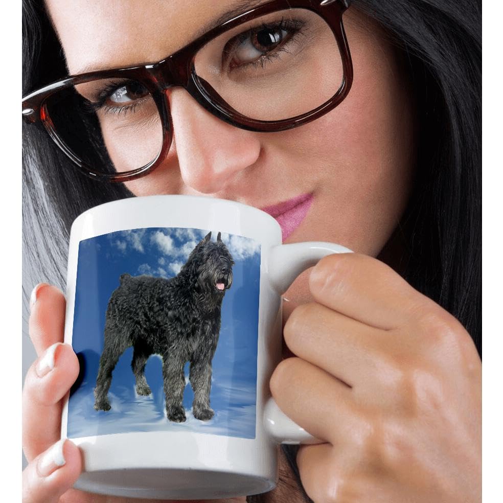 3dRose Bouvier Des Flandres Ceramic Coffee Mug - 15 oz Insulated Cup for Hot & Cold Drinks - Perfect for Home, Office, or Gift Giving