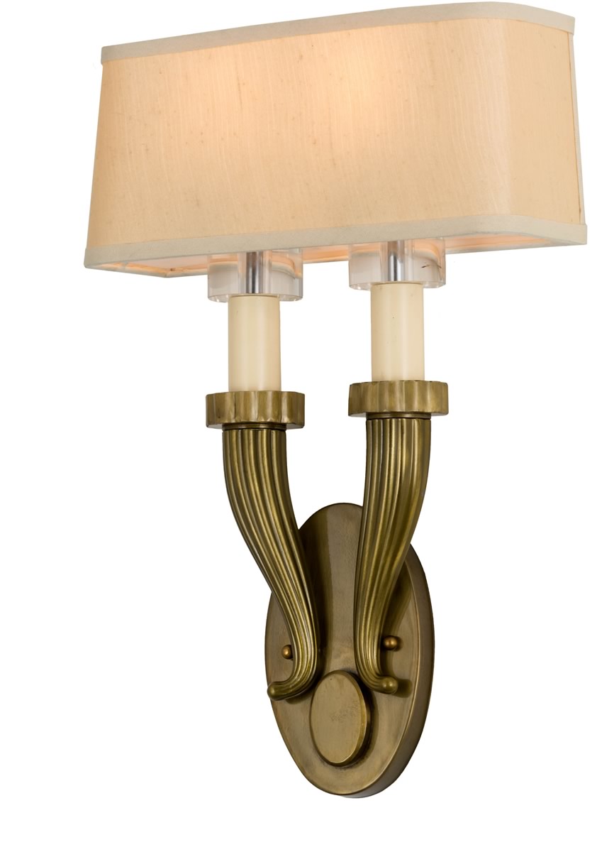 12W Bancroft 2-Light Wall Sconce - Modern Indoor/Outdoor Lighting Fixture for Bedroom, Hallway, Porch & Patio Decor