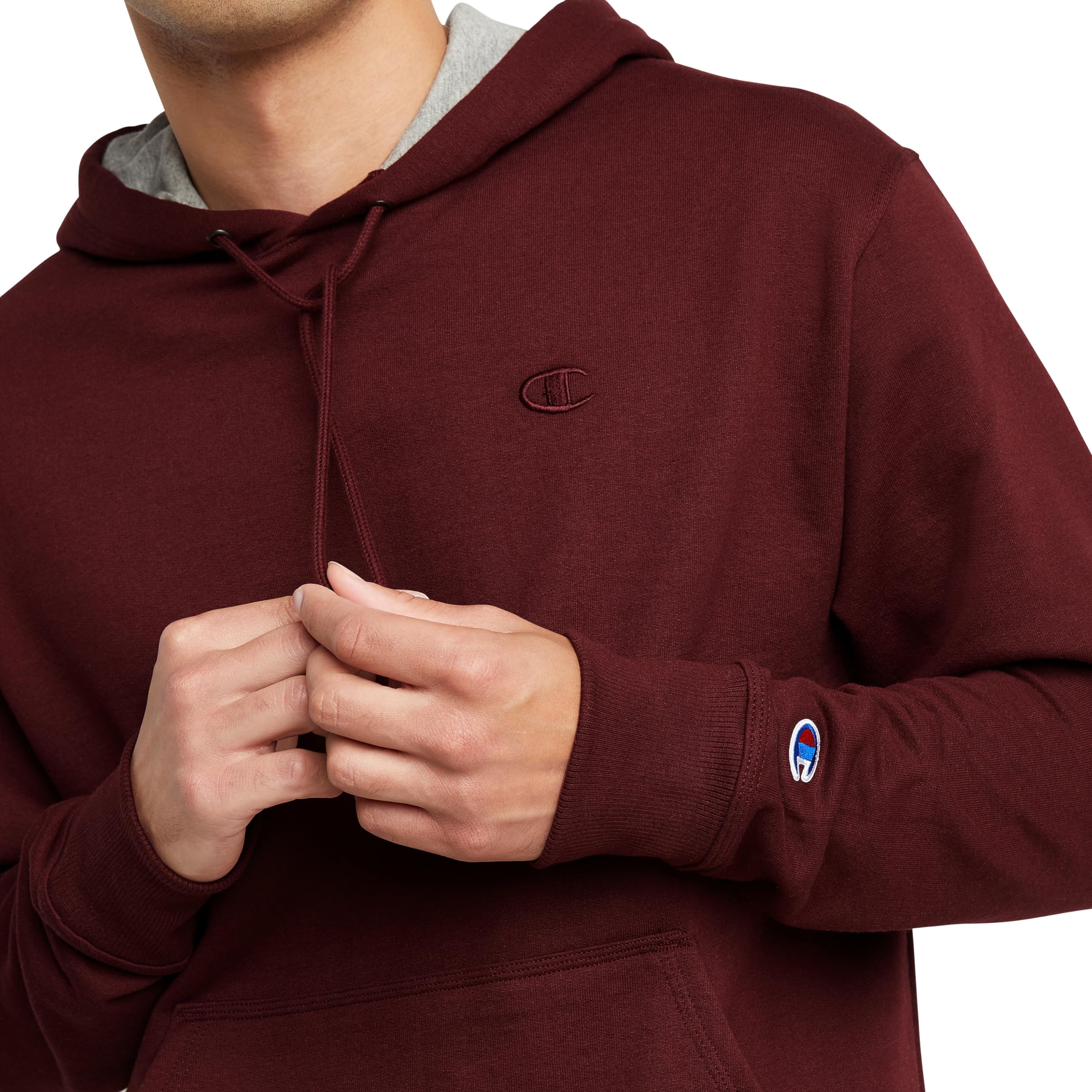 Champion Powerblend Fleece Hoodie for Men - Comfortable Sweatshirt (Regular & Big & Tall Sizes) - Perfect for Gym, Casual Wear & Outdoor Activities