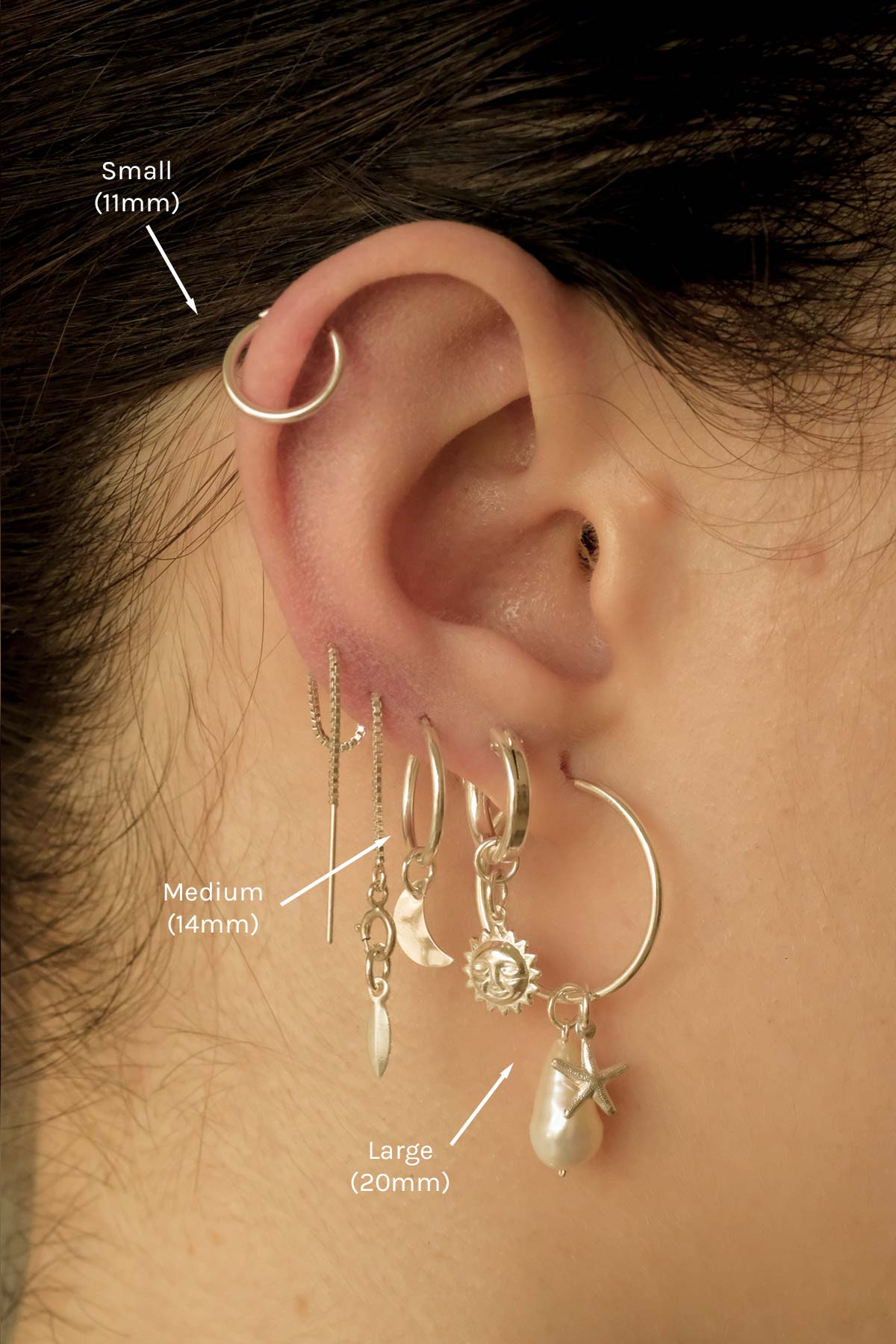 Mix & Match Small Infinite Hoops (11mm) Sterling Silver Earrings - Perfect for Everyday Wear, Layering & Gift Giving