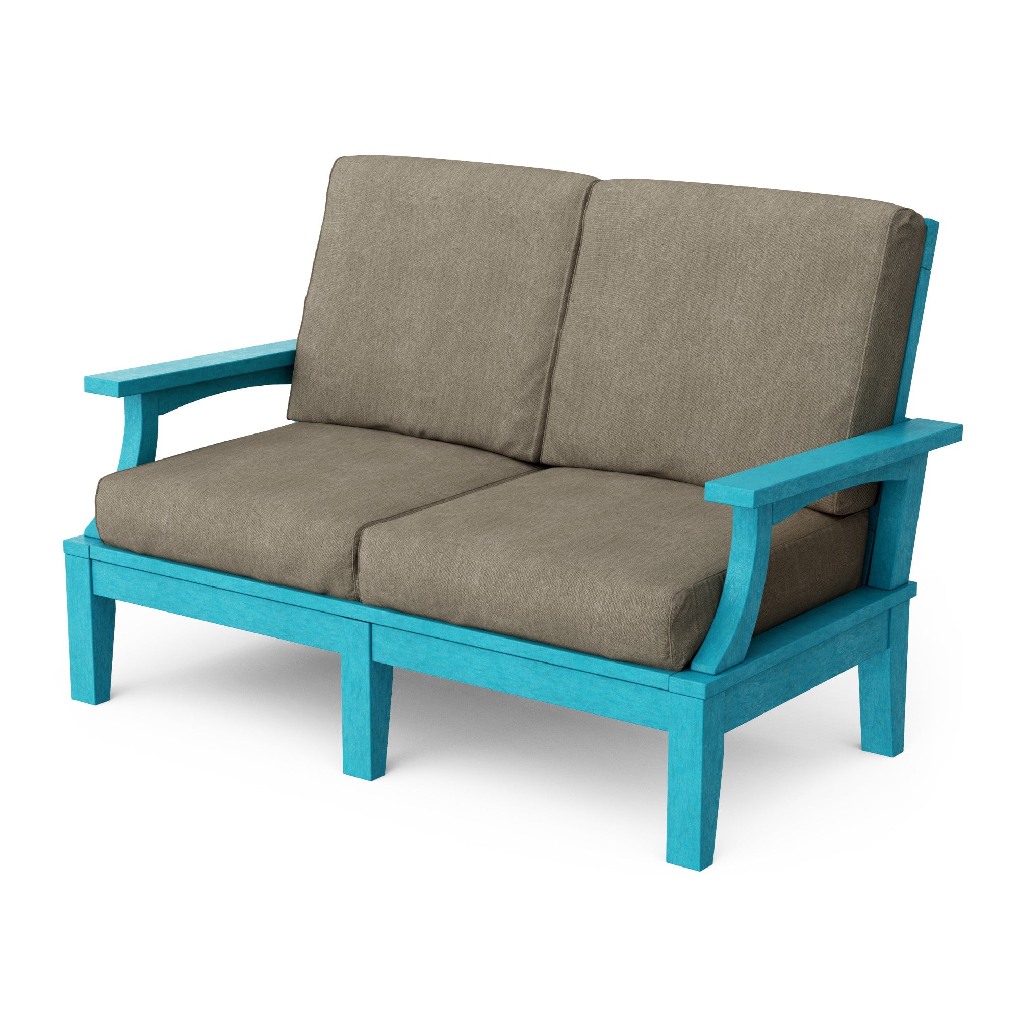 Heritage Deep Seating Love Seat Cushioned Sofa - Outdoor Patio Furniture for Garden, Poolside & Backyard Relaxation