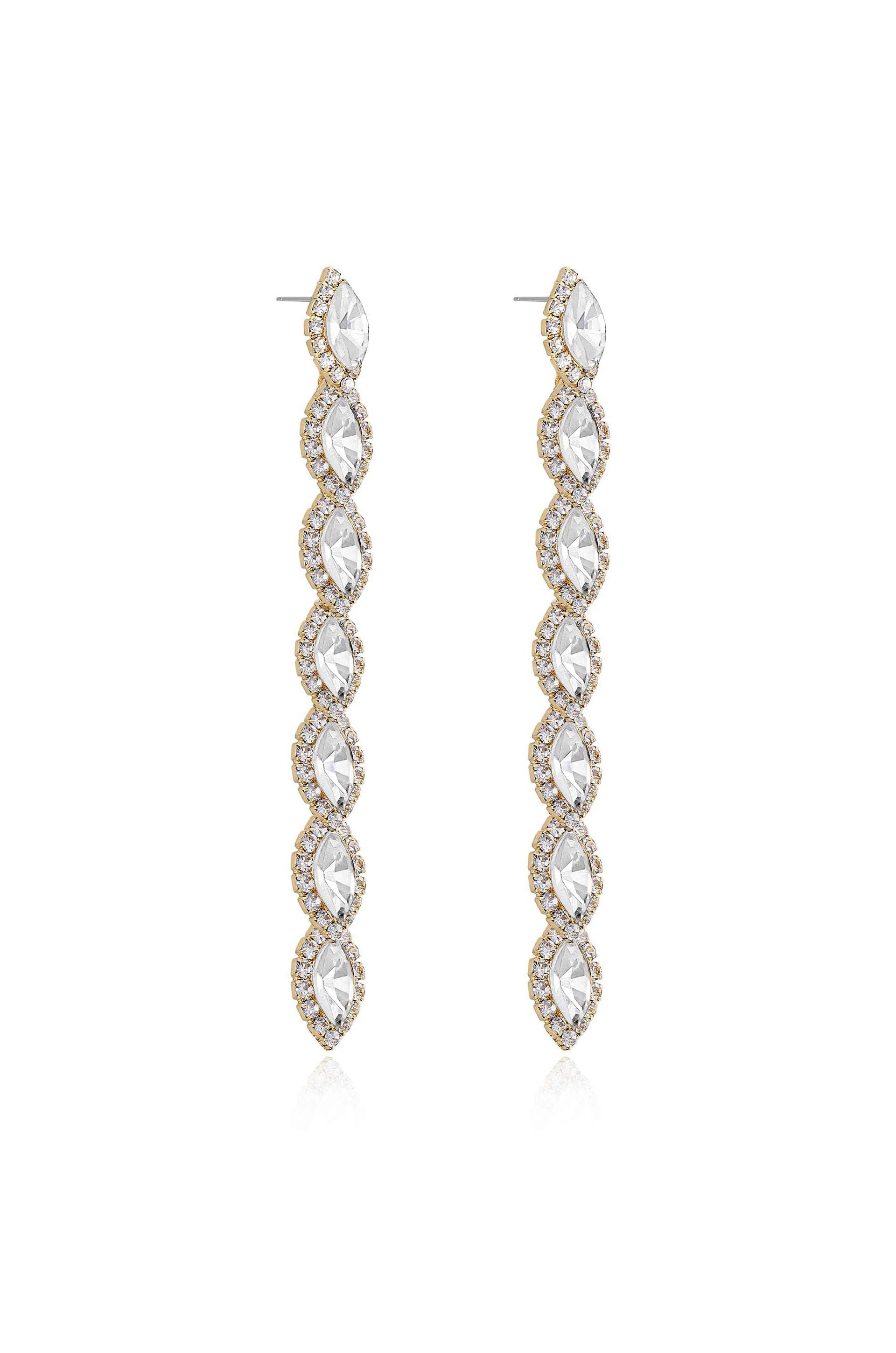 Elegant Crystal Dangle Earrings for Women - Perfect for Weddings, Parties & Special Occasions | Trendy Fashion Jewelry Gift