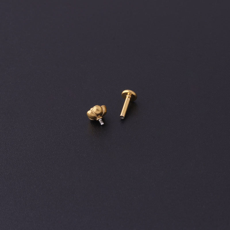 16G Cartilage Labret Back Stud Earring - Flower Design Body Jewelry for Helix, Tragus, Conch Piercings | Perfect for Everyday Wear and Special Occasions | HSPJ685