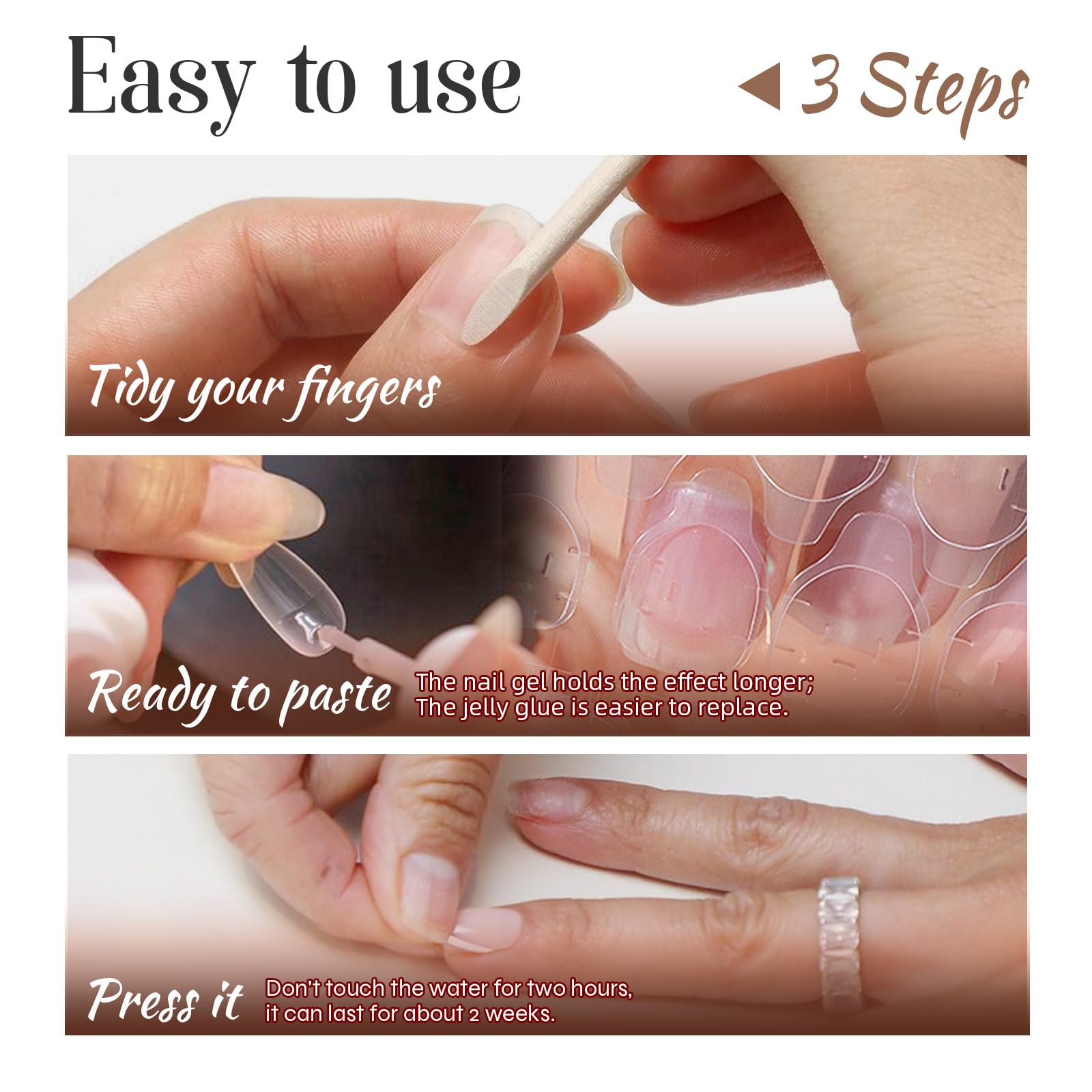 24 PCS Medium Almond Press on Nails - Wine Red Gradient Glossy Fake Nails with Full Cover Design | Reusable Glue on Artificial Nails for Women | Perfect for Parties, Weddings & Daily Wear