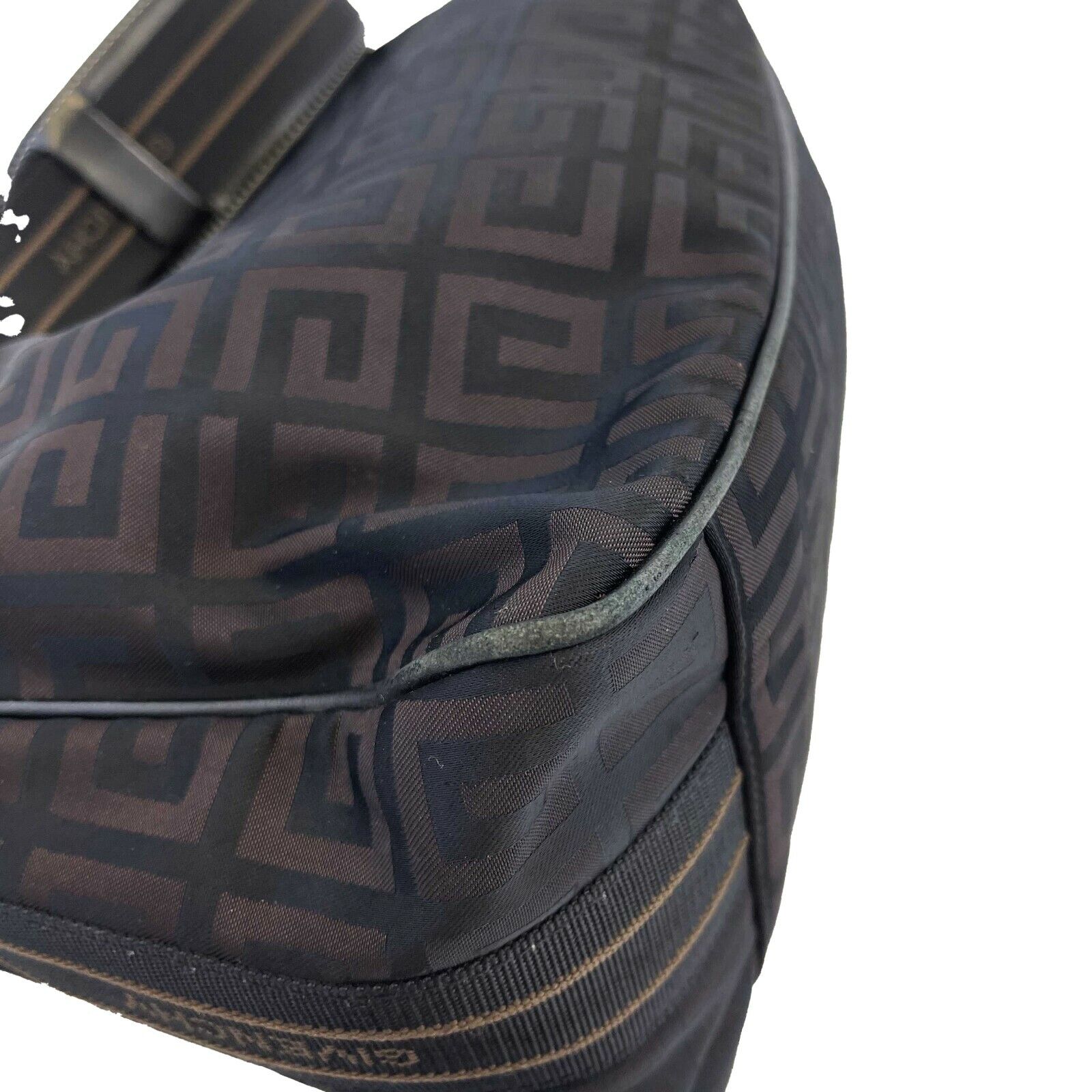 Givenchy GG Monogram Nylon Flap Shoulder Bag - Black & Brown Signature Designer Crossbody Purse for Women | Perfect for Work, Travel & Evening Events