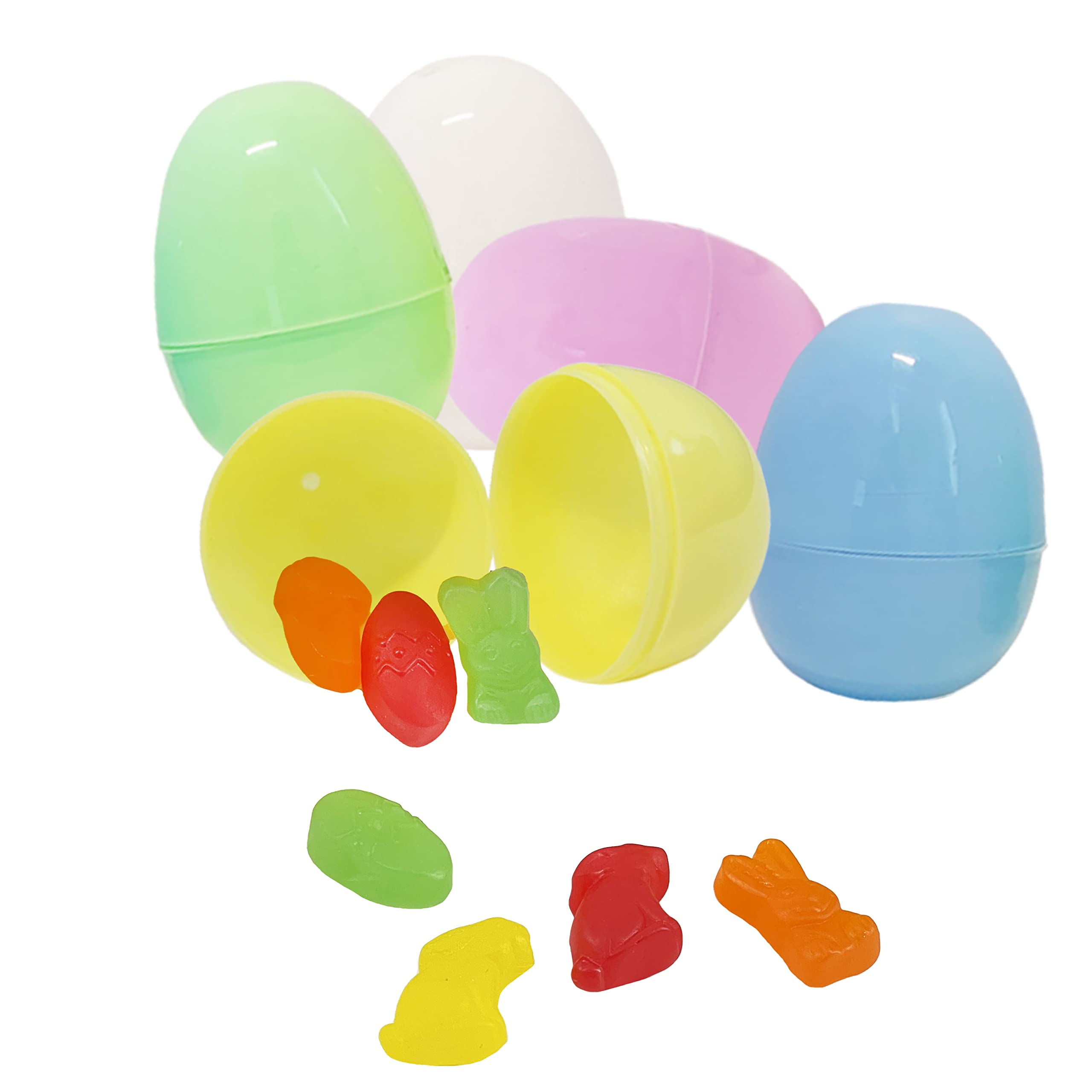 Pastel Fillable Easter Eggs with Hinge - 200-Pack of 2.25