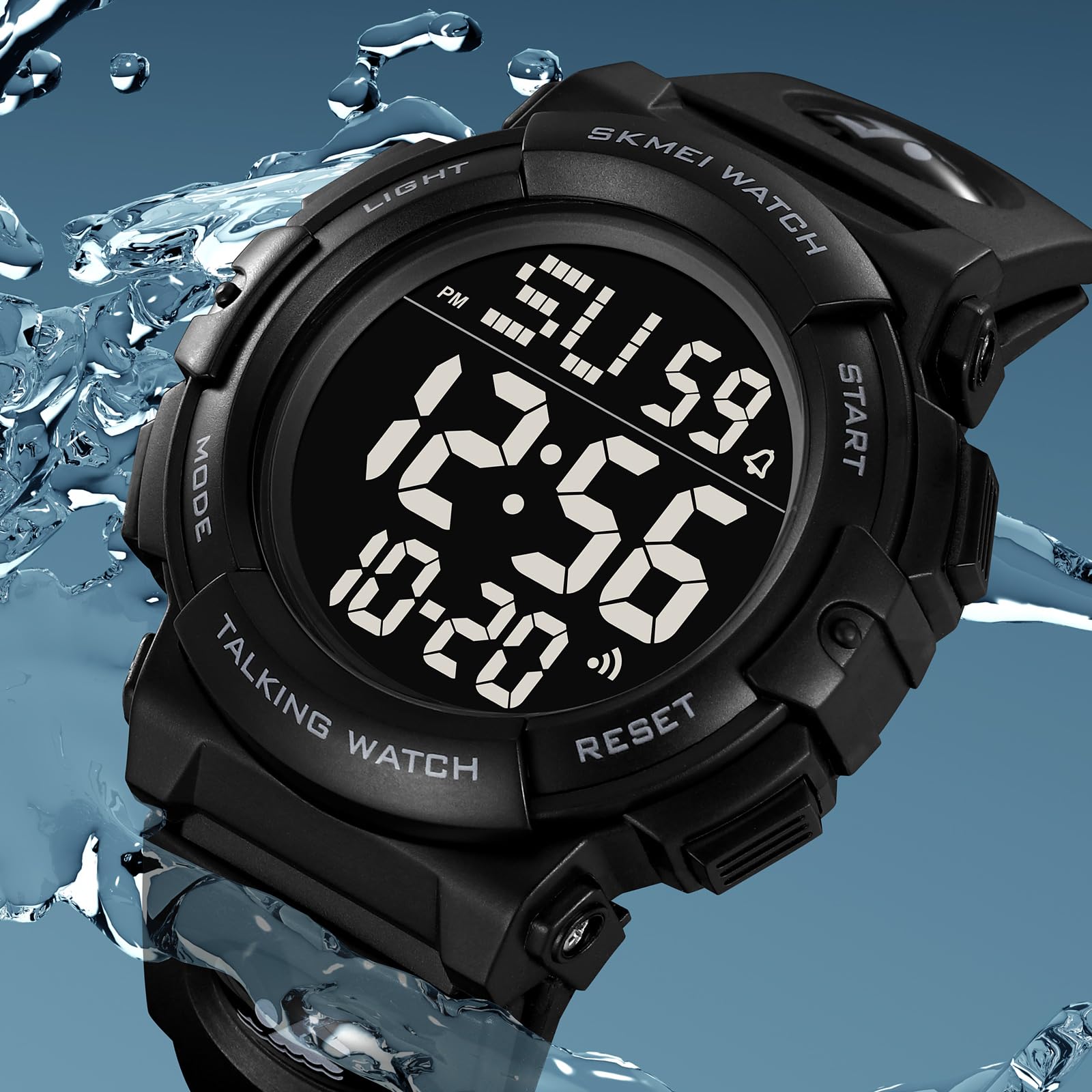 FANMIS Men's Military Digital Watch - 50M Waterproof LED Backlight Sports Watch with Multifunction, Unisex Outdoor Activity & Casual Wear for Hiking, Running, Gym & Daily Use