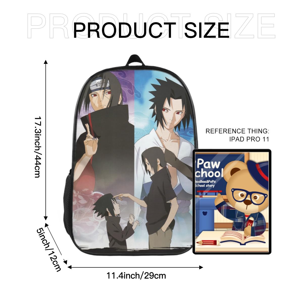 3D Printed Anime Ninja Backpack for Women & Men - Stylish Travel, Work & Casual Use - Perfect for School, Office & Outdoor Adventures