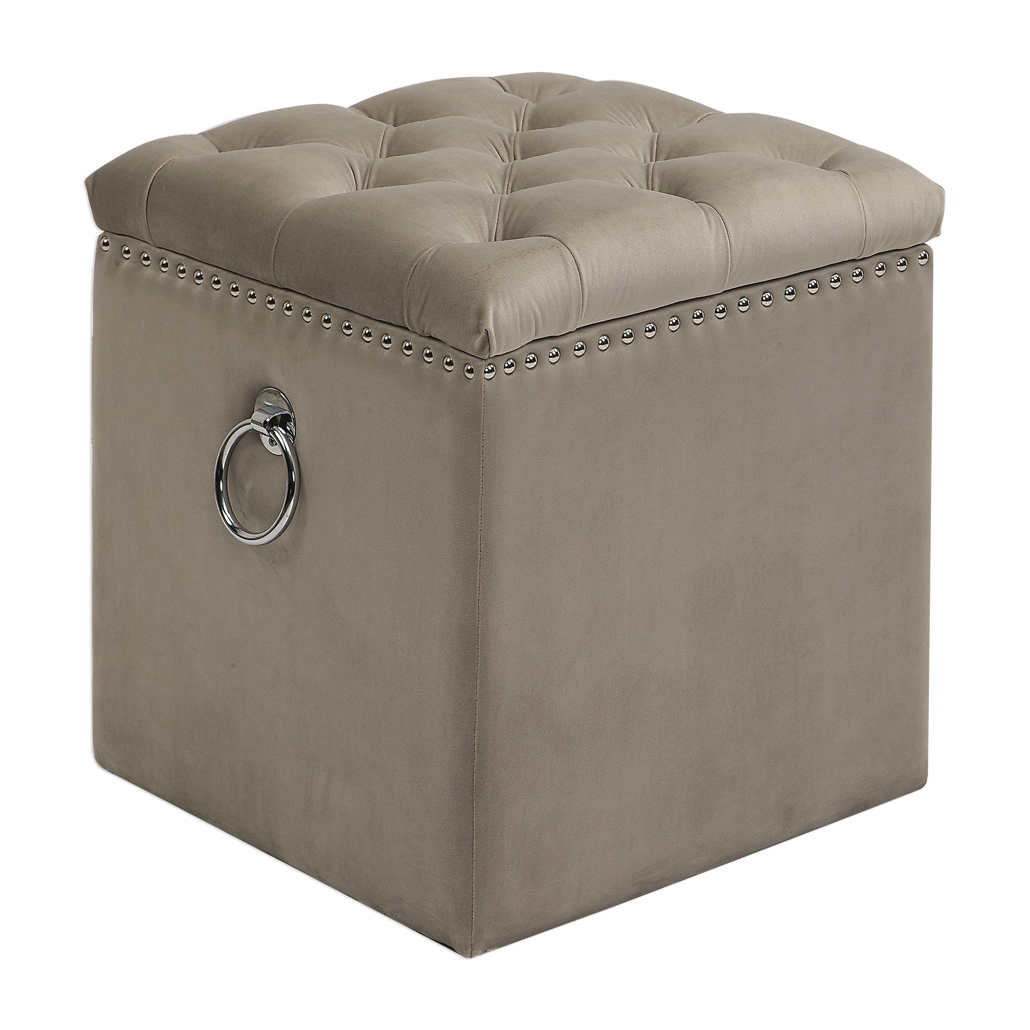 Talullah Tufted Storage Ottoman - Upholstered Footrest Bench with Hidden Storage | Perfect for Living Room, Bedroom & Home Decor