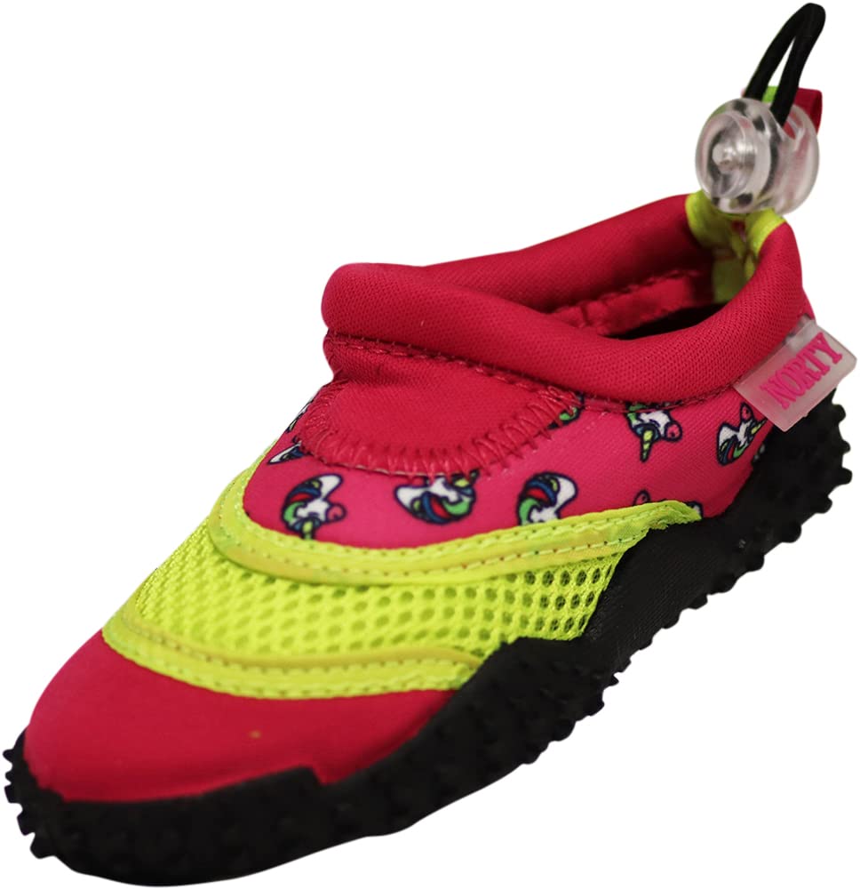 NORTY Wave Aqua Sock - Kids Water Shoes for Swimming, Beach & Pool - Non-Slip Quick-Dry Aqua Shoes for Boys & Girls - Perfect for Water Parks, Boating & Outdoor Activities