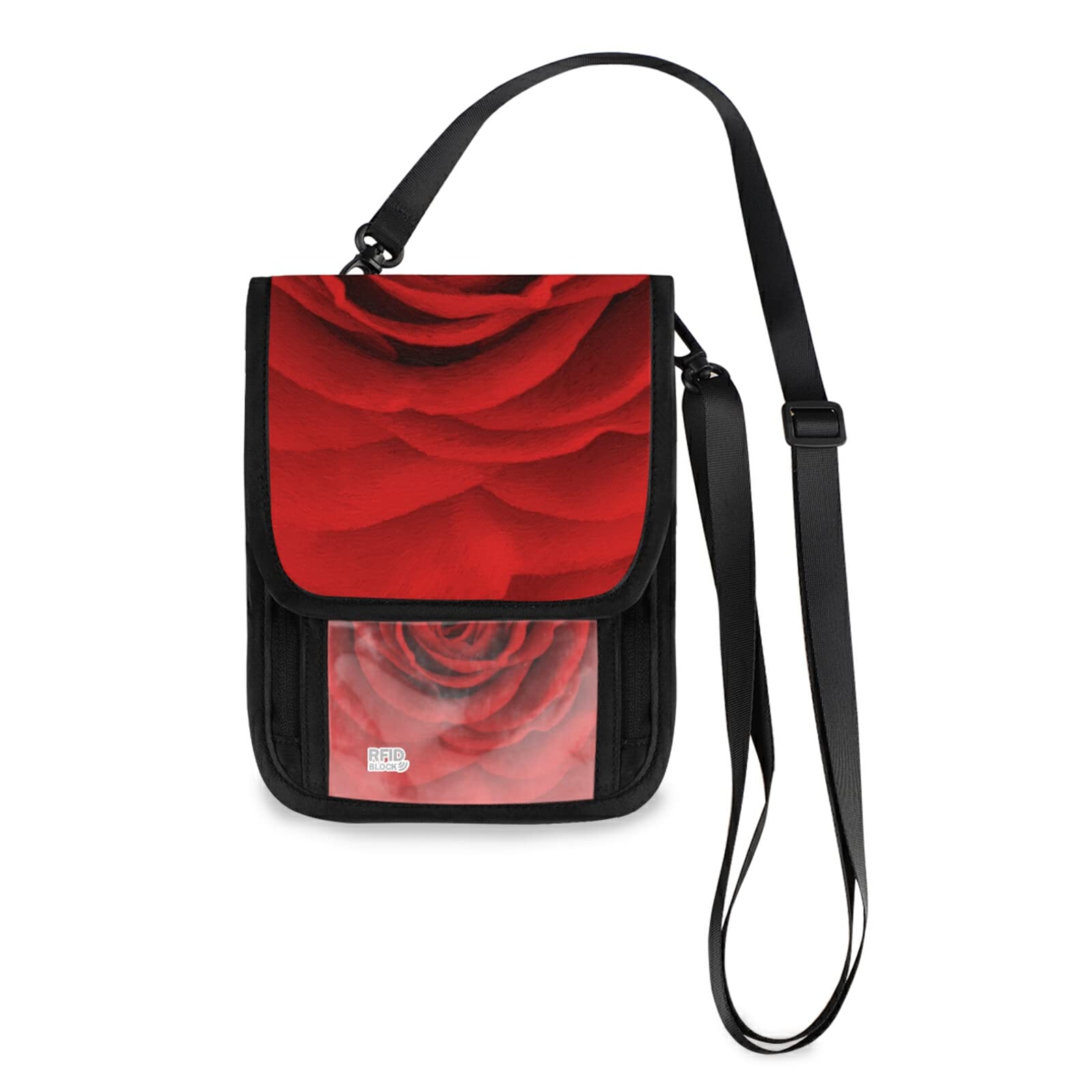 Small Crossbody Cell Phone Purse Bag for Women - Rose Flower Mini Messenger Shoulder Handbag with Wallet - Perfect for Travel, Shopping & Everyday Use