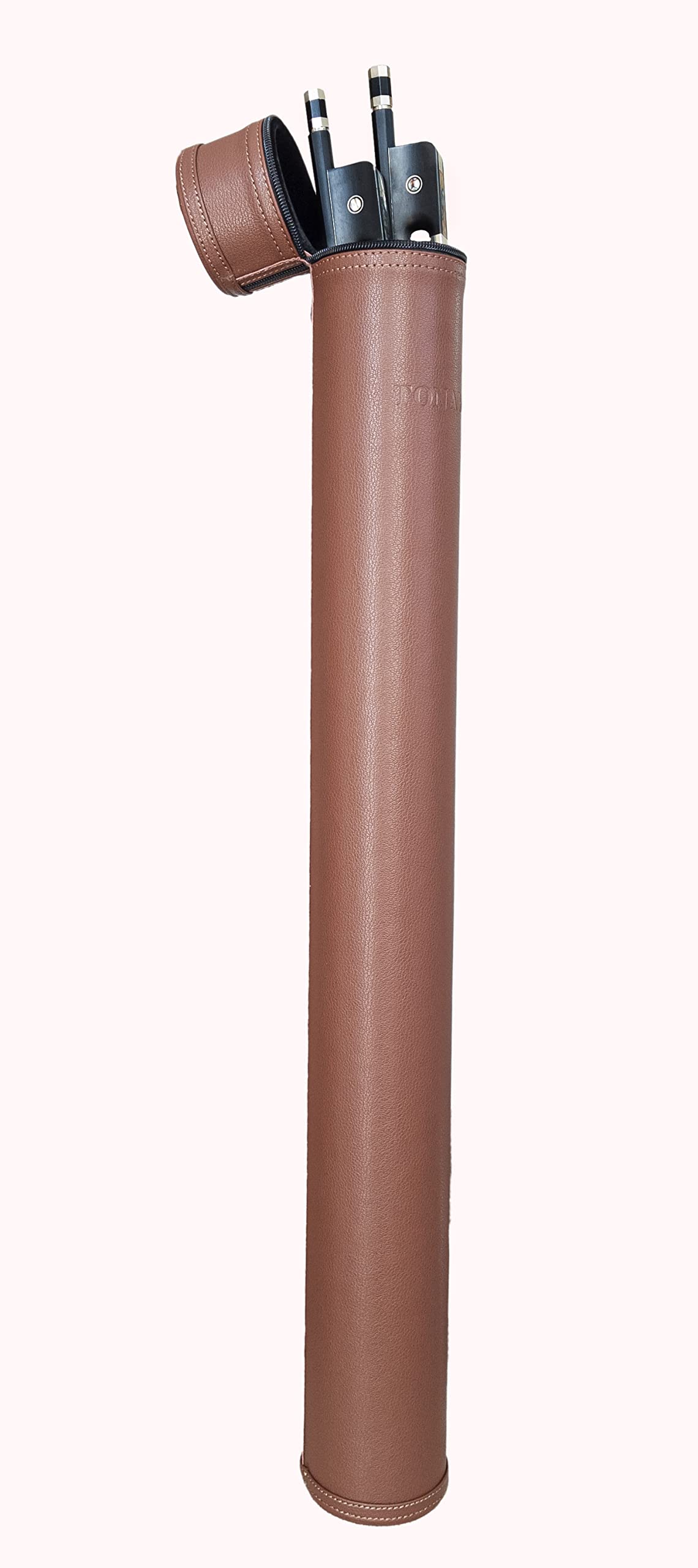 Tonareli Bass Bow Tube Case (Brown) - Durable Protection for Orchestra & Travel | Perfect for Musicians & Students