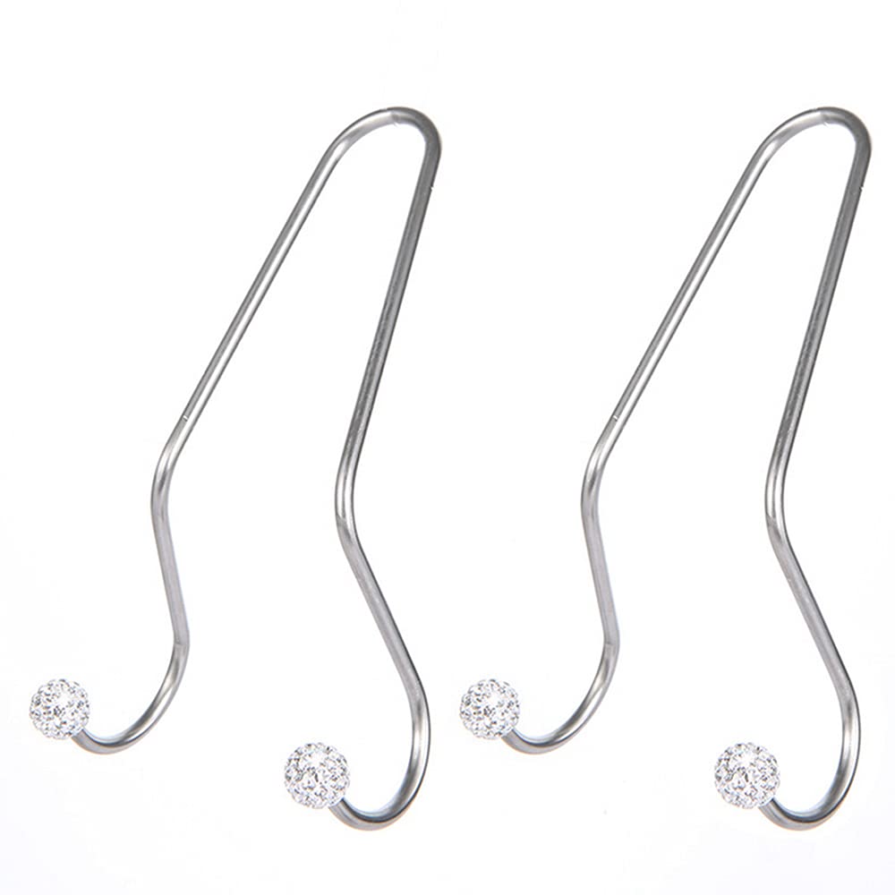4 Pack Bling Diamond Car Hooks - Universal Headrest Hangers for Purse, Bag & Handbag Organizer | Perfect for Car Seat Storage, Mask Holder & Everyday Essentials Organization