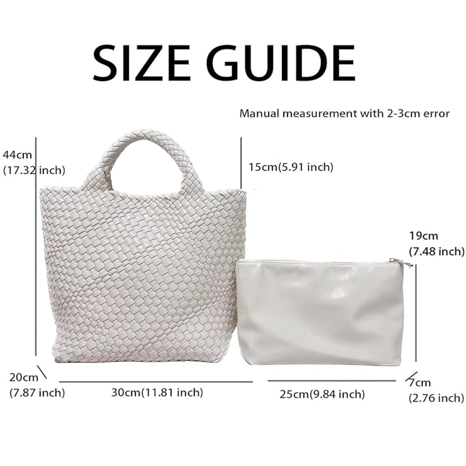 BEVIVID Vegan Leather Woven Tote Bag for Women - Stylish Handbag with Purse for Beach, Travel & Daily Use | Perfect for Work, Shopping & Casual Outings