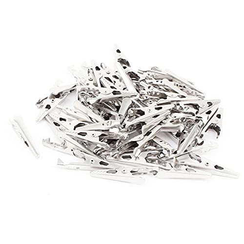 56 Pcs Alligator Hair Clips with Teeth - Silver Tone Metal Hair Bows for Women & Girls - Perfect for Braids, Ponytails, Updos & DIY Crafts (9867-15711)