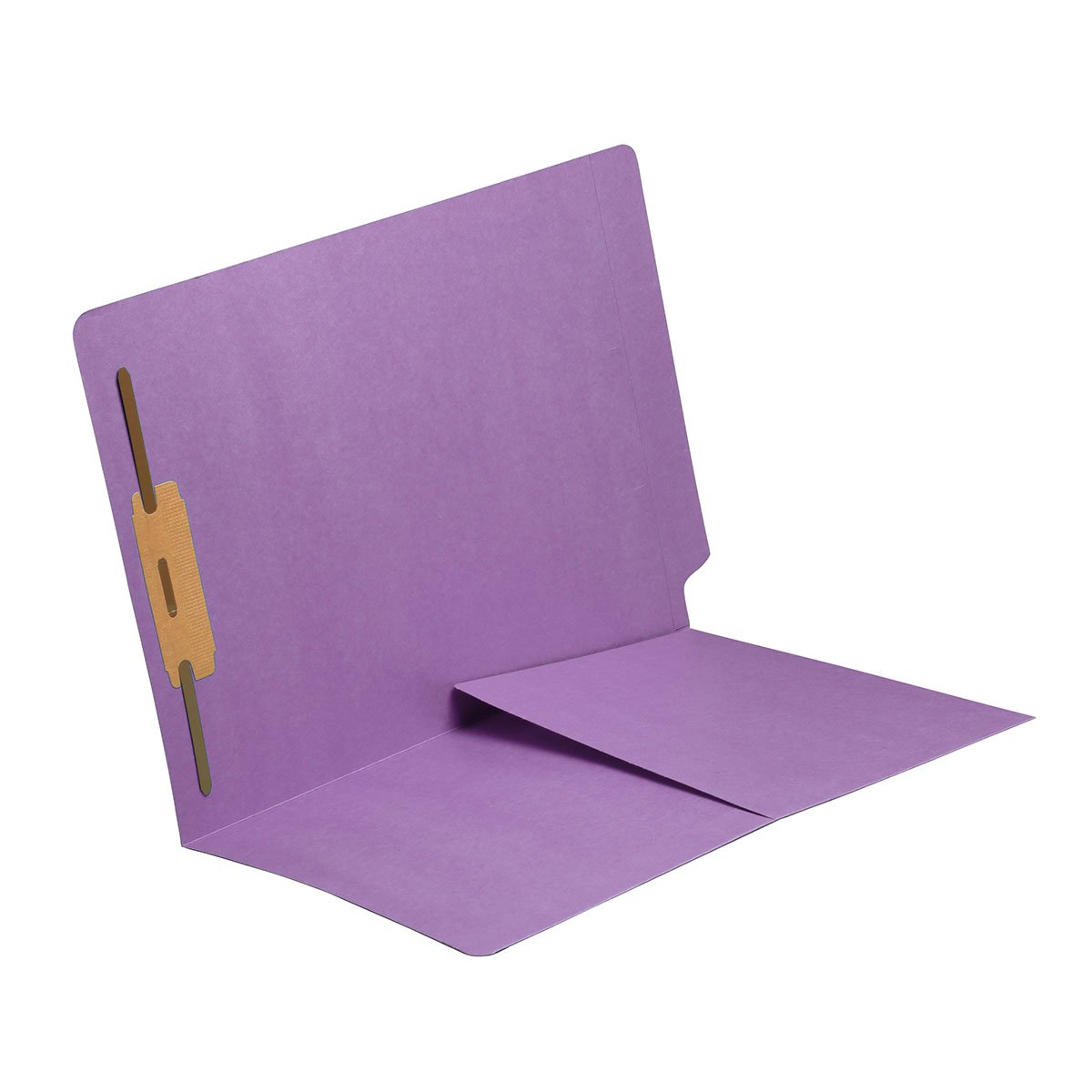 14-Pt Lavender Letter Size Folders with Full Cut End Tab, 1/2 Inside Front Pocket & Fastener Position #1 - Box of 50 for Office, School & Document Organization