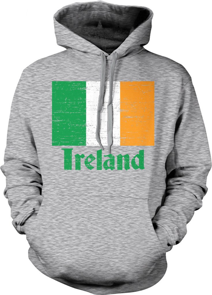 Irish Flag Hooded Sweatshirt - EIRE Pride Pullover with Celtic Design | St. Patrick's Day, Irish Heritage & Celtic Festival Apparel