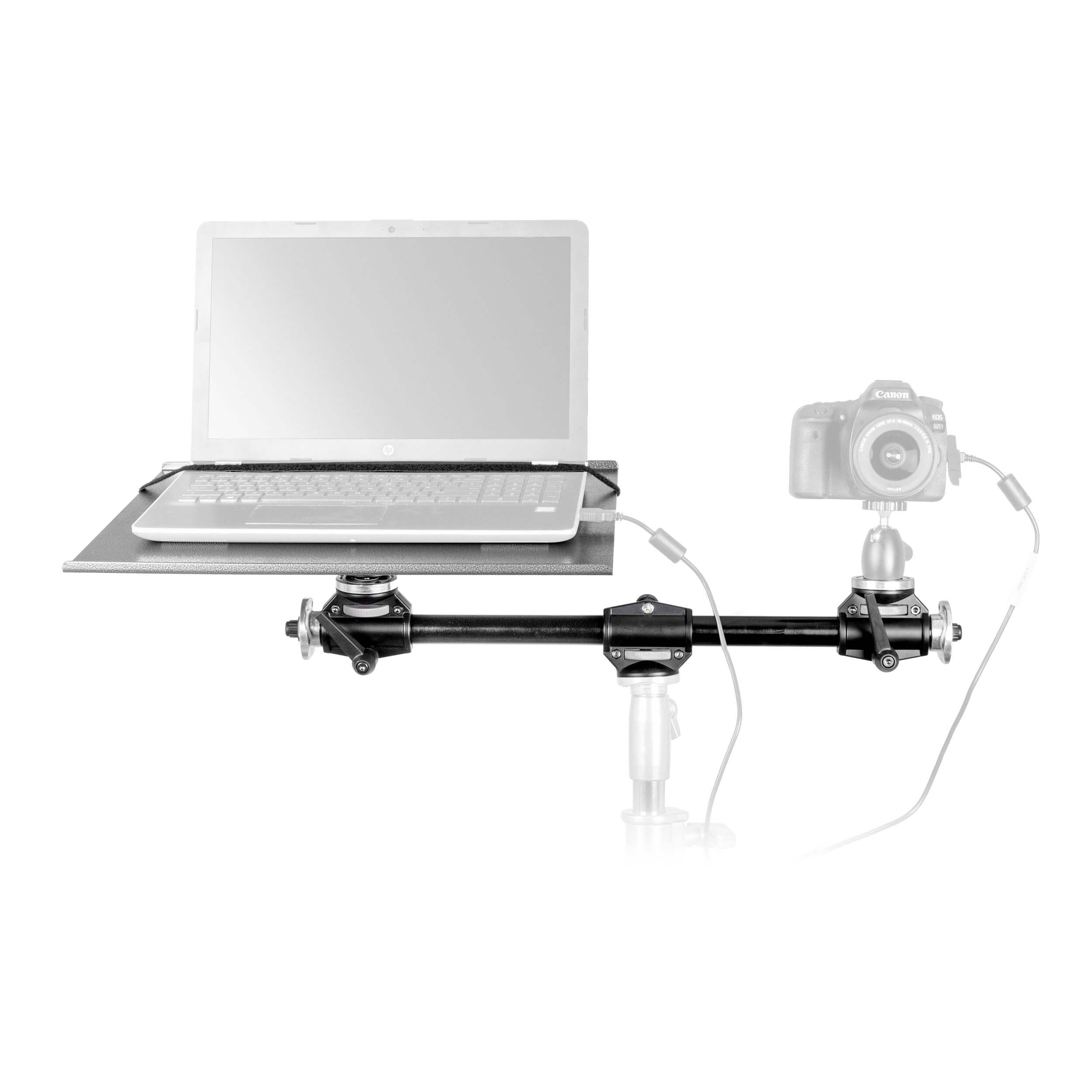 Ergonomic Laptop Tray with Adjustable Cross Arm Tethering Kit - Portable Workstation for Home Office, Bed, Couch & Travel Use