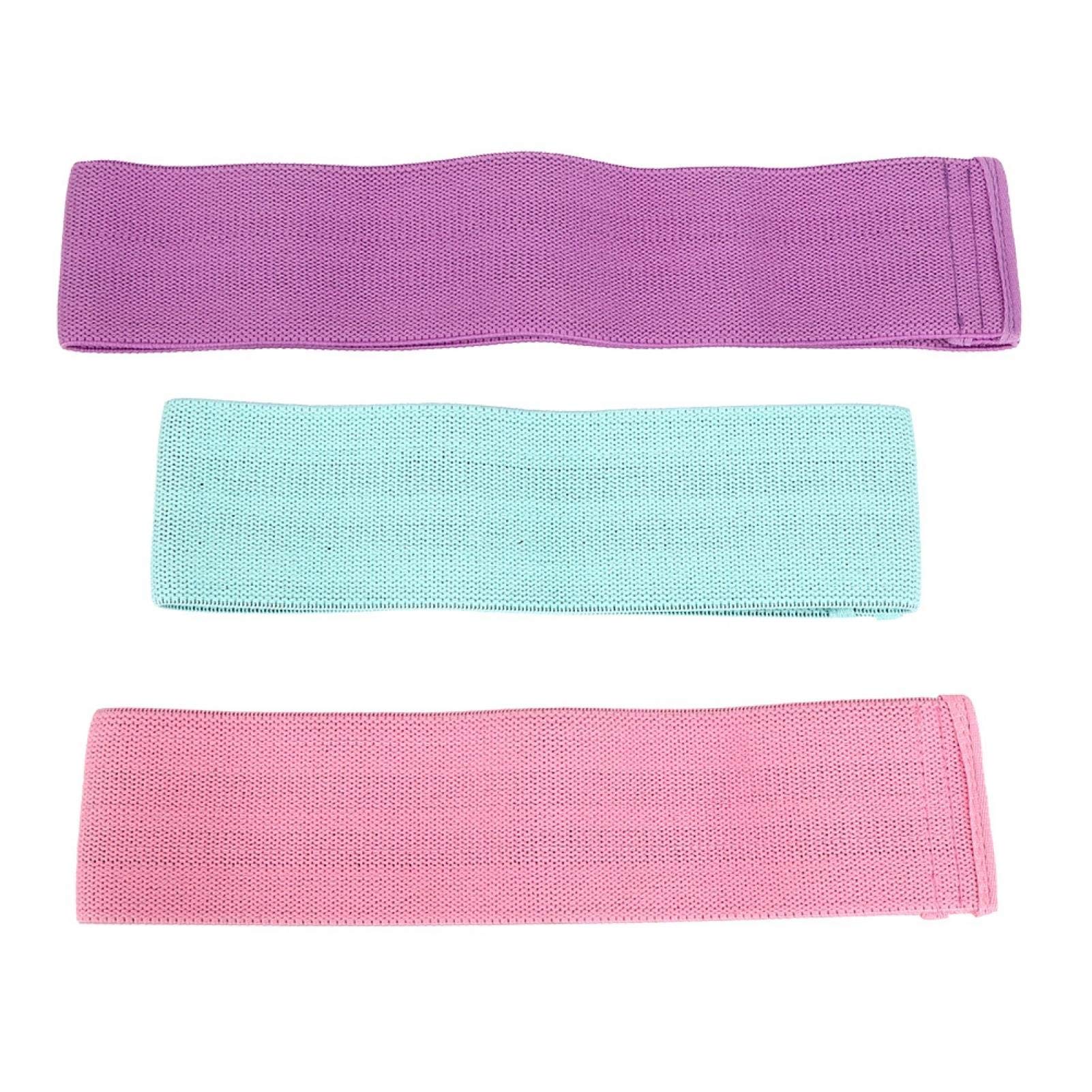 Naroote Resistance Bands Set - 3Pcs Yoga Stretching Bands for Belly, Hip & Squat Workouts | Premium Fitness Accessories for Home Gym & Yoga Studio | Perfect for Strength Training, Physical Therapy & Toning Exercises