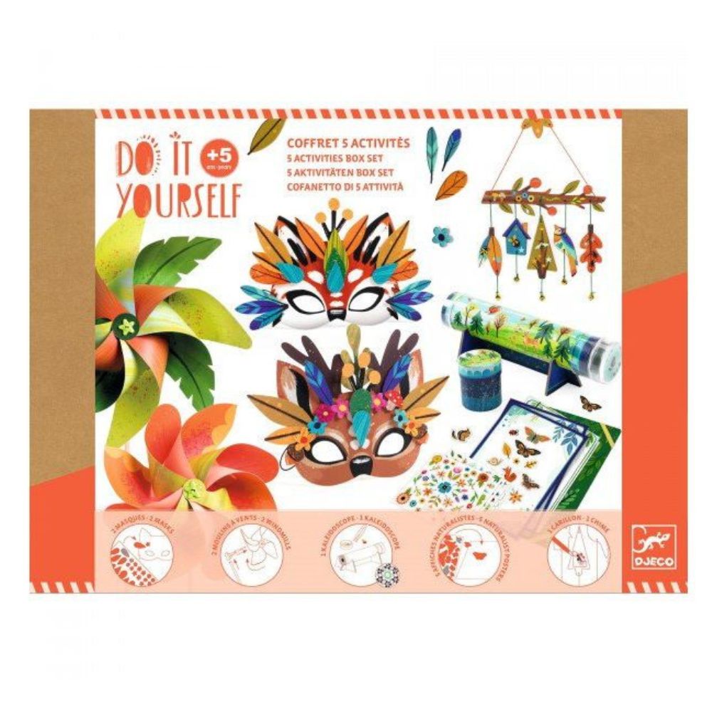 DIY Nature Craft Kit for Kids - Djeco Multi-Activity Art Set with Creative Projects for Home & Classroom Fun