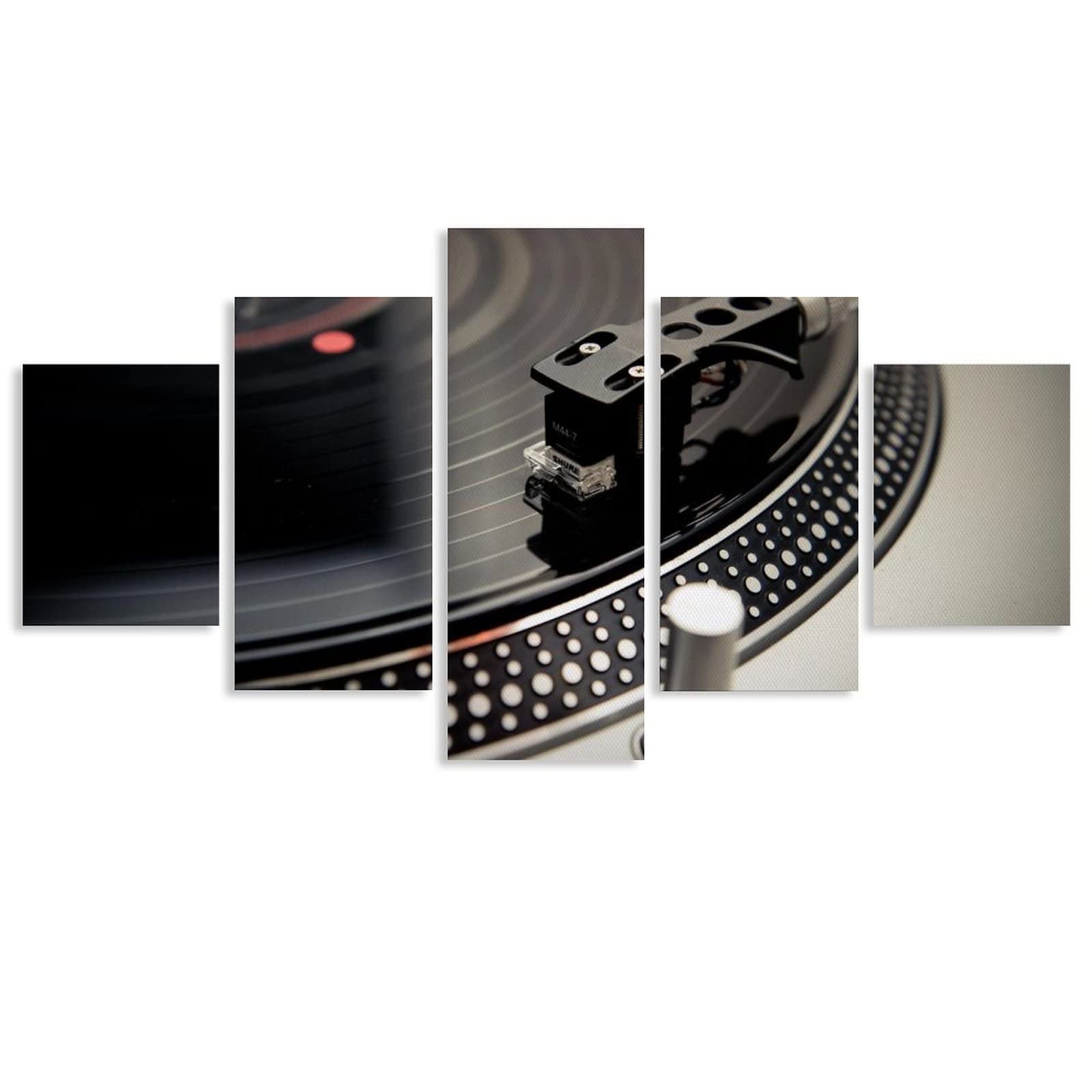 5-Piece DJ Turntable Canvas Wall Art Set - Printed Music Instrument Poster for Living Room & Bedroom Decor (12x18 Inches) - Perfect for Home, Office, and Studio Music Theme Decoration