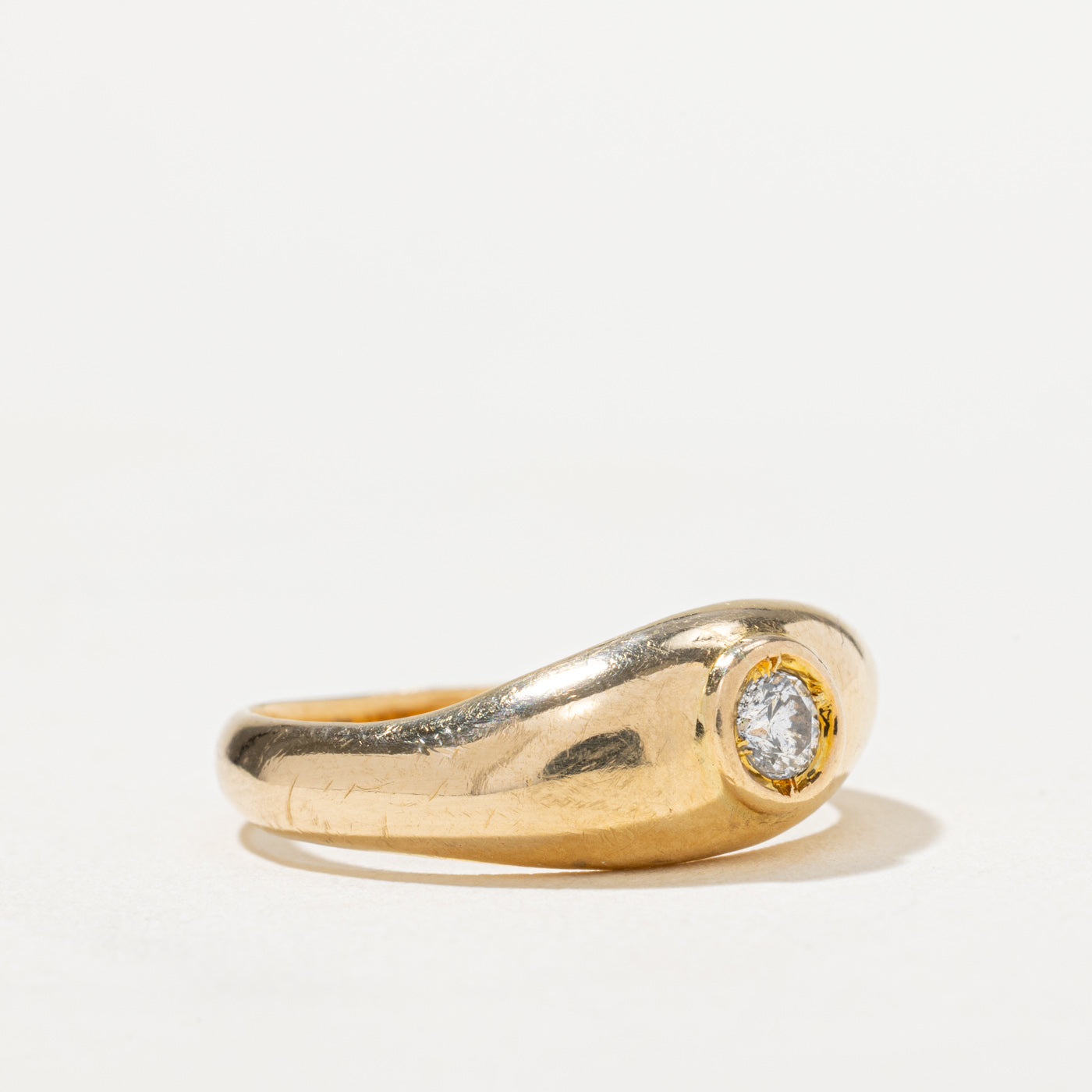 0.14ct Solitaire Diamond Wave Ring for Women - Size 6.25 | Elegant Engagement & Wedding Band | Perfect for Proposals, Anniversaries & Special Occasions