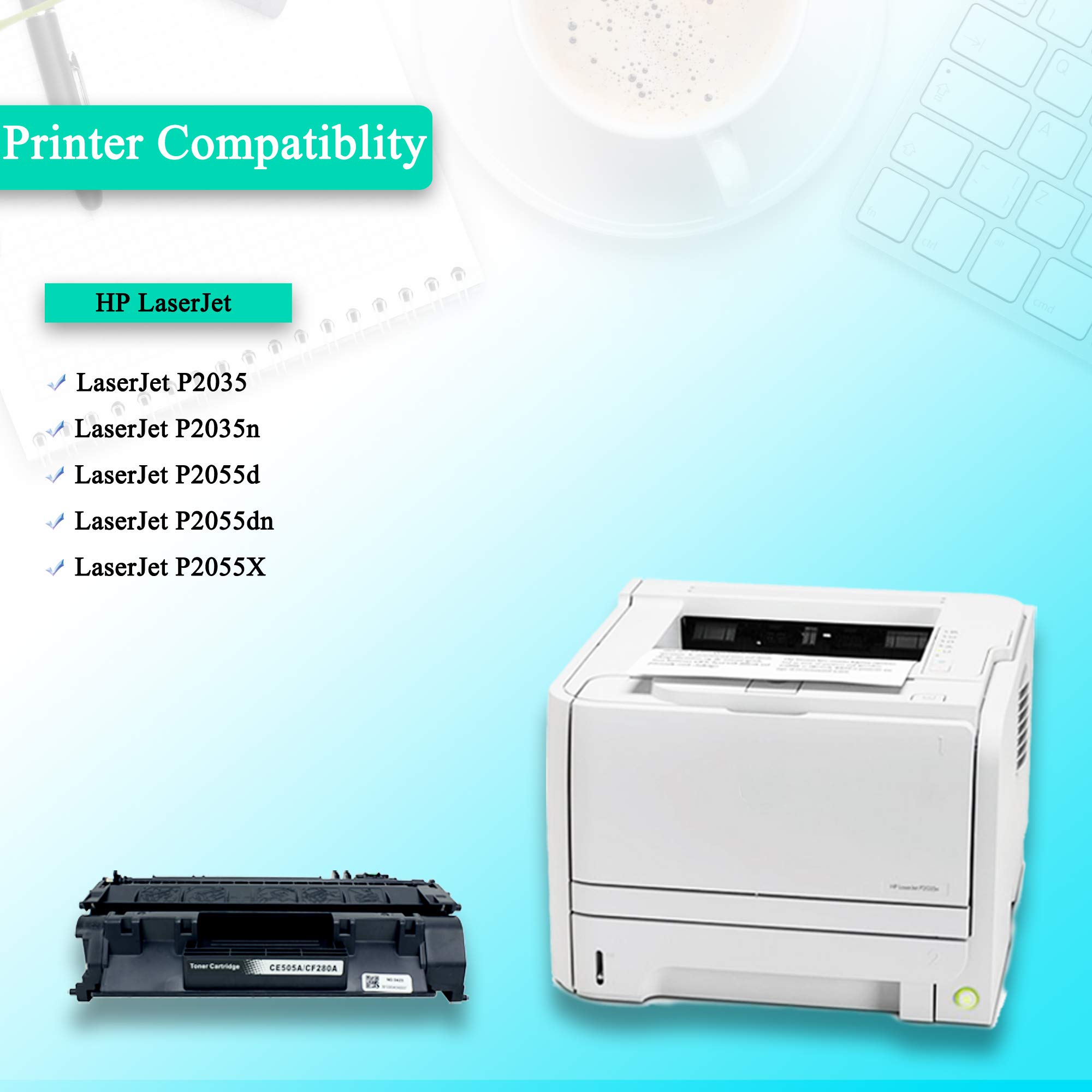 HIINK Compatible Toner Cartridge Replacement for HP 05A CE505A - Works with HP LaserJet P2035/P2035n/P2050/P2055/P2055d/P2055dn/P2055x Series (Black, 3-Pack) - Perfect for Office Printing & High Volume Documents