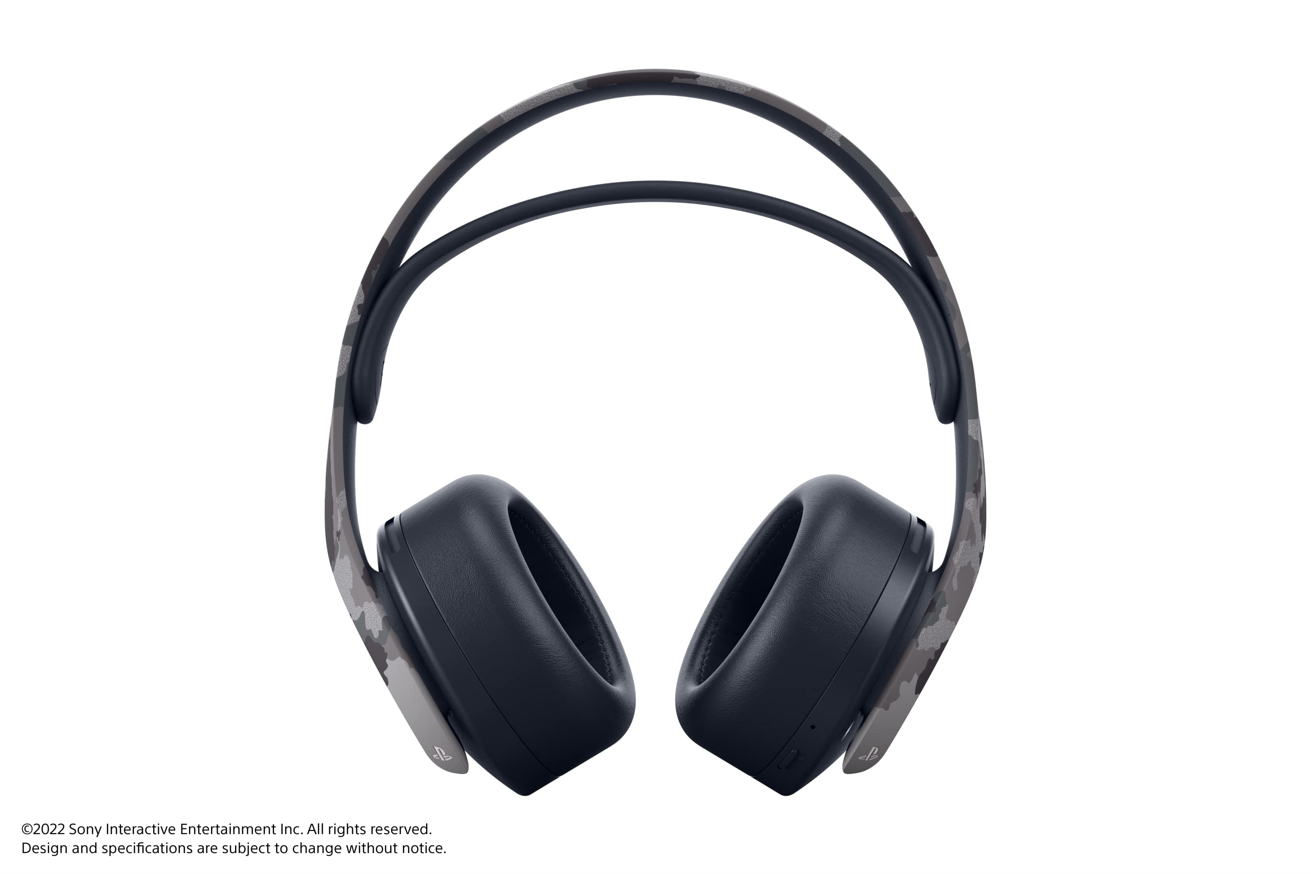 Pulse 3D Wireless Gaming Headset - Gray Camouflage Design for PS5, PC & Mobile - Immersive Audio for Gaming, Movies & Music