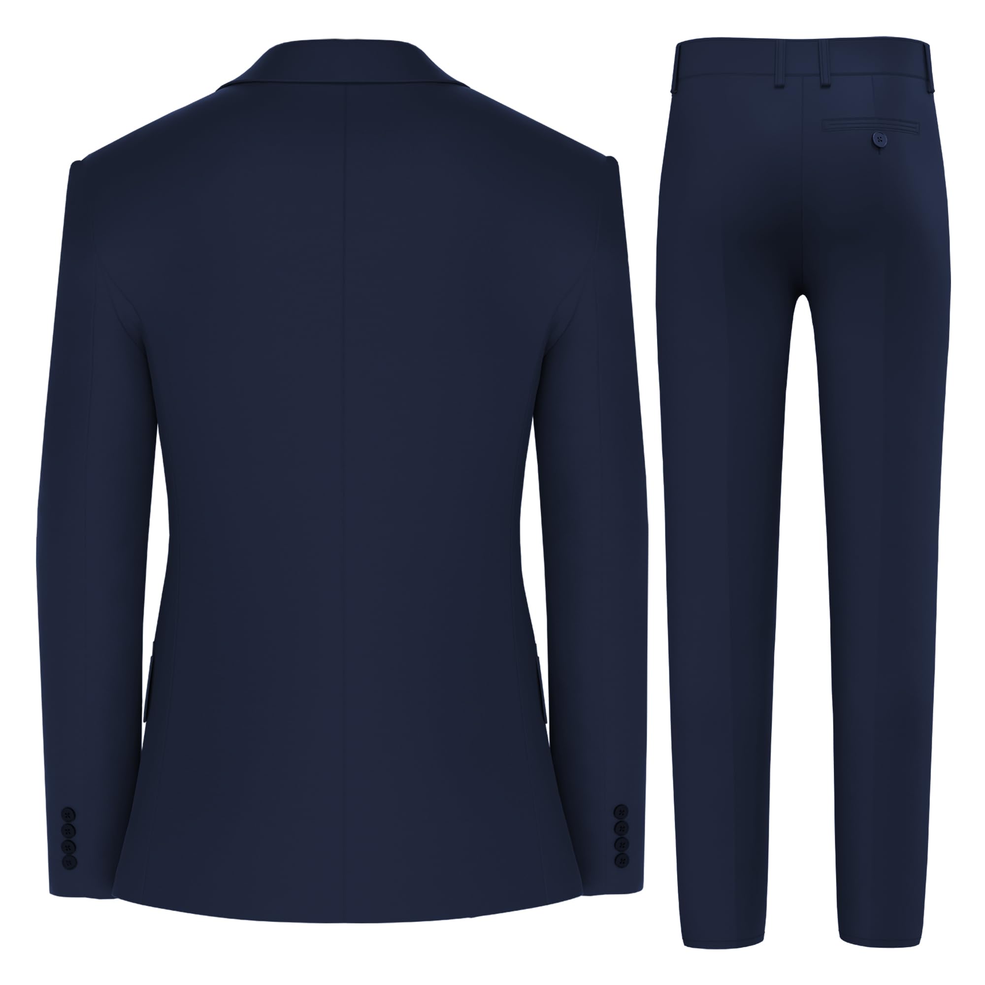 Antonio Uomo Men's 3-Piece Suit Set | Classic Fit Single Breasted Blazer, Vest & Dress Pants | Business Attire & Wedding Suit for Formal Occasions