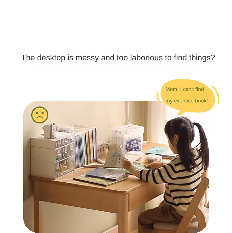 Solid Wood Kids Bookshelf - Beech, Oak, Poplar - Multi-Functional Storage Shelf for Bedroom, Playroom & Nursery Organization