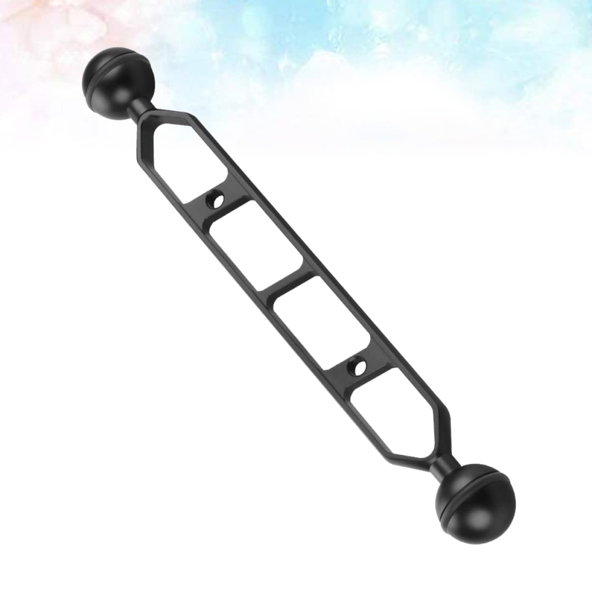 Mobestech 2-Pack 9-Inch Aluminum Alloy Dual Ball Arm Underwater Photography Bracket with Fill Light - Perfect for Scuba Diving, Underwater Videography, and Marine Exploration