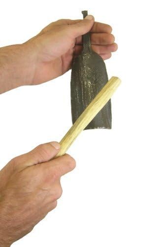African Alo Bell with Stick - Handcrafted Iron Cow Bell - Small Soprano Size for Livestock, Pets, and Musical Instruments - Perfect for Farm Use, Animal Training, and Decorative Crafts