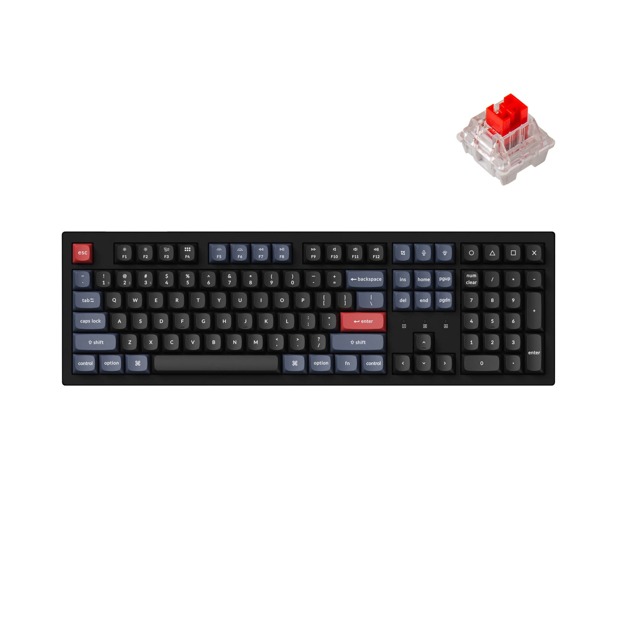 Keychron K10 Pro Wireless Custom Mechanical Keyboard - Full-Size QMK/VIA Programmable, Bluetooth/Wired RGB Backlit, Hot-Swappable with K Pro Red Switches for Mac/Windows/Linux - Perfect for Gaming, Coding & Office Work