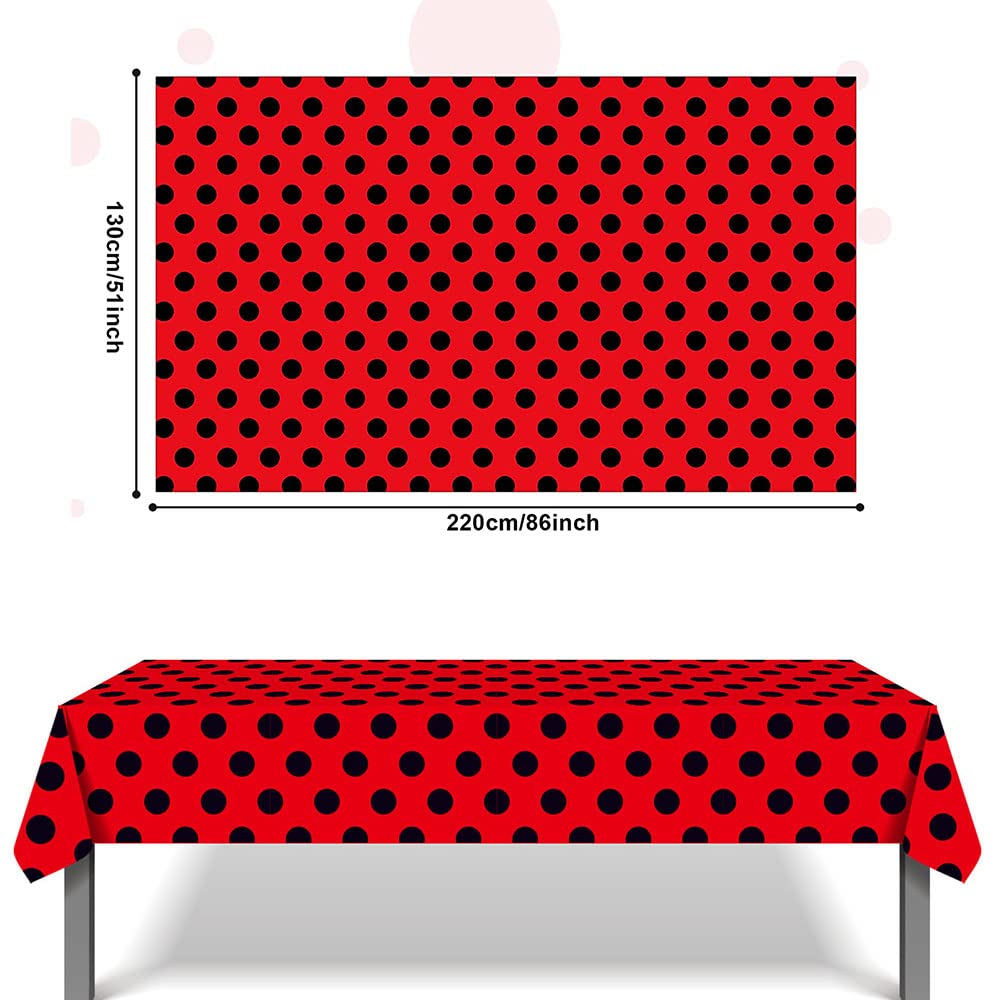 Ladybug Themed Birthday Party Supplies Kit for Girls - Includes Banner, Balloons, Tableware & Favor Pack for 8 Kids | Perfect for Garden Parties, Spring Celebrations & Children's Birthday Decorations