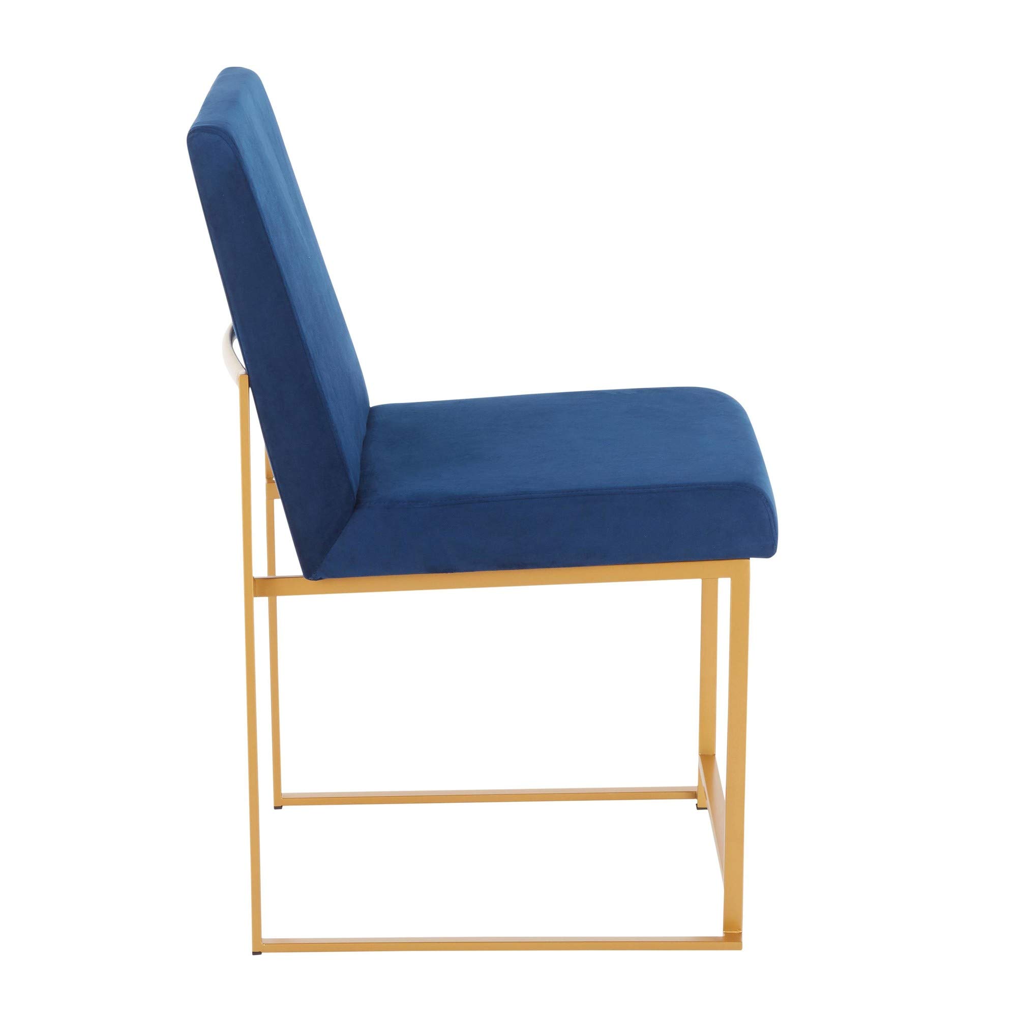 LumiSource High Back Fuji Dining Chair Set of 2 - Modern Upholstered Kitchen Chairs for Dining Table - Comfortable Contemporary Seating for Home, Restaurant & Office Use
