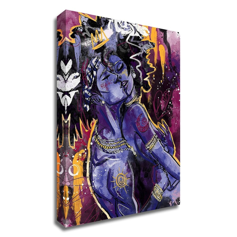 Black Love by Justin Copeland - Premium Canvas Wall Art Print - Ready to Hang - Perfect for Living Room, Bedroom & Office Decor
