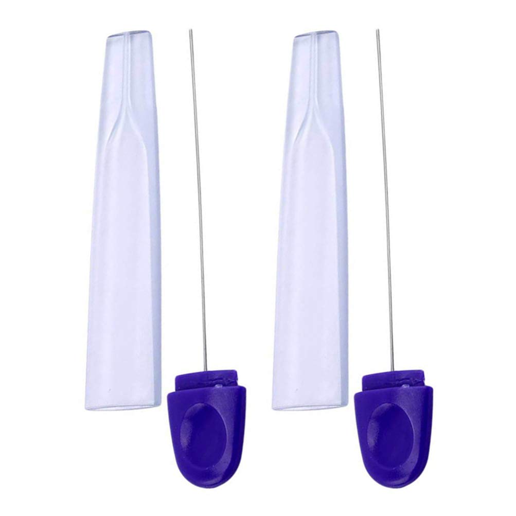 Luxshiny 2-Pack Stainless Steel Cake Tester Needles - Professional Baking Tool for Cakes, Muffins, Bread - Perfect for Home Bakers & Professional Chefs (Blue) - Ideal for Testing Doneness, Baking Classes & Kitchen Gifts