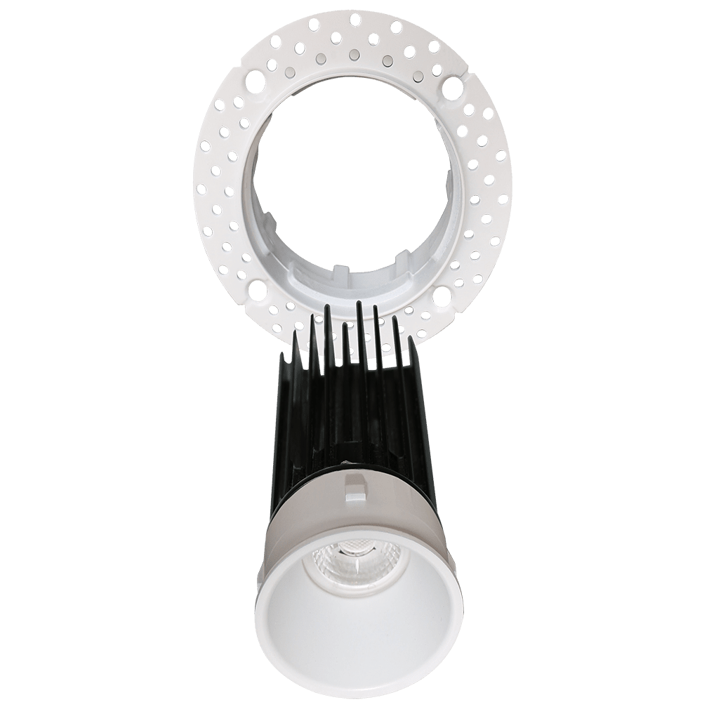 Radiant Lite 2 Inch Round Trimless LED Recessed Downlight - 14W, CCT Selectable (2700K-5000K) - Energy Efficient Downlight for Kitchen, Bathroom & Living Room Lighting