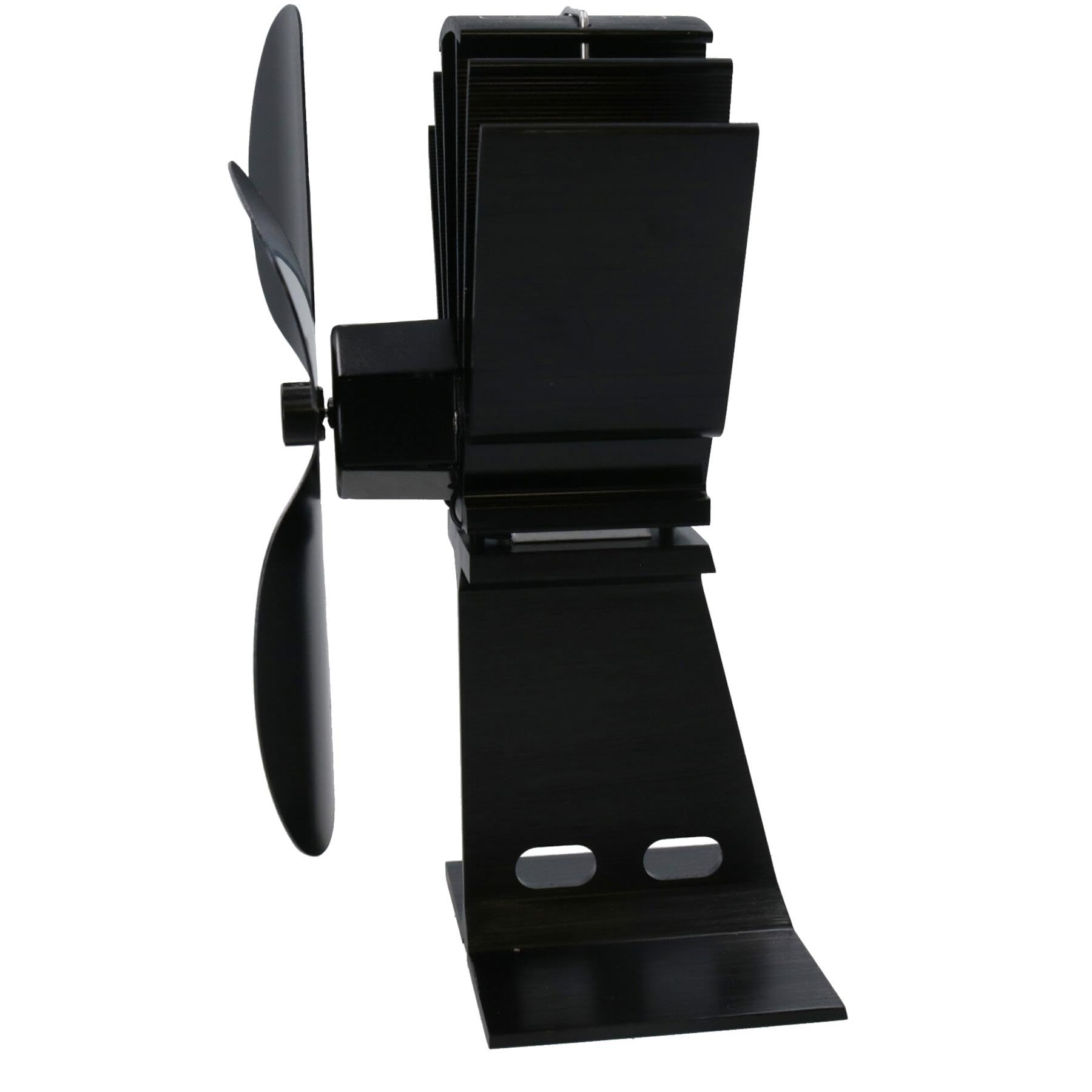 AB Tools 4 Blade Stove Fan - Black Heat Powered Fan for Wood Burning Stoves, Log Burners & Fireplaces - Efficient Heat Distribution for Cozy Home Heating