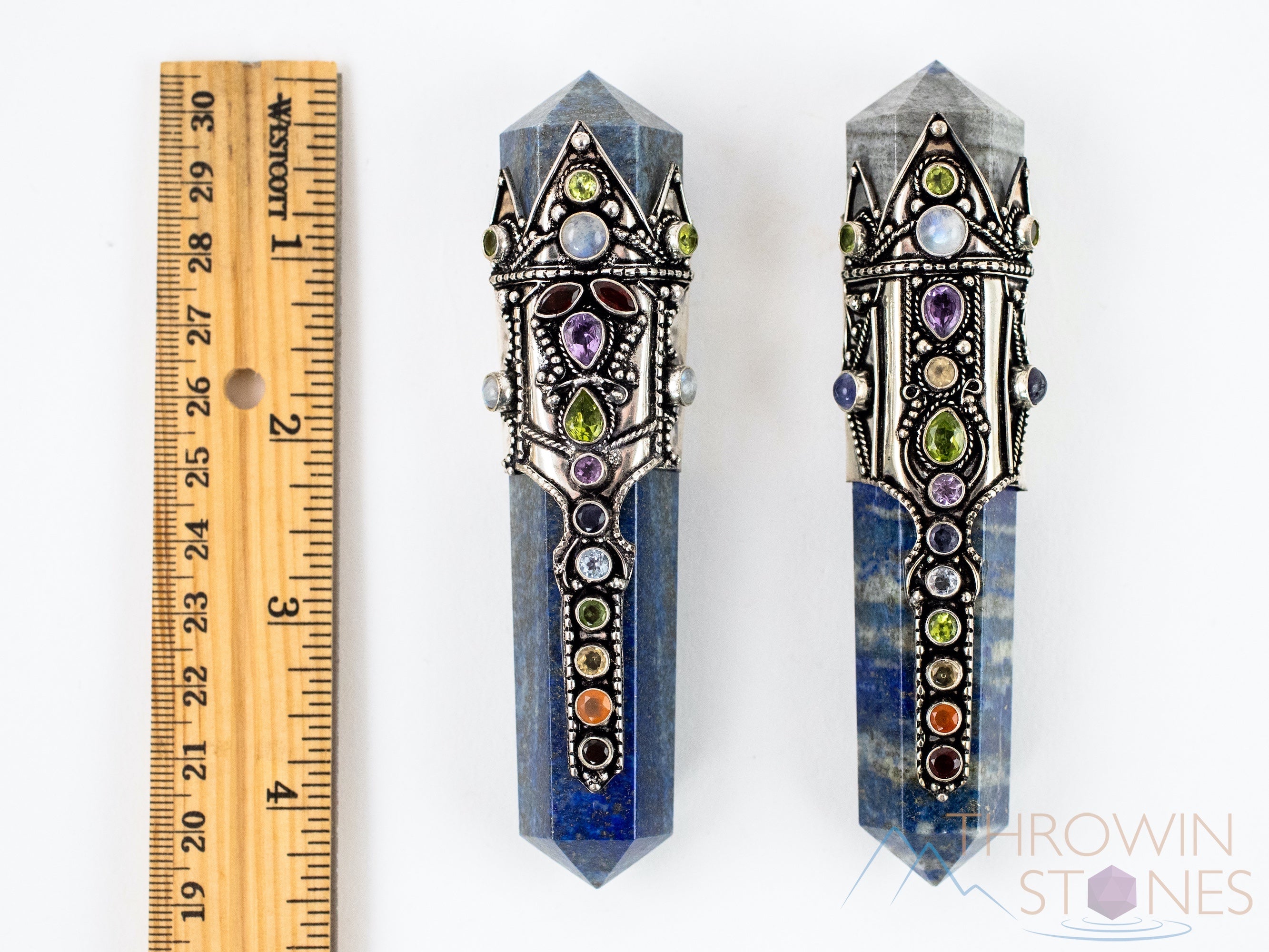 Lapis Lazuli Crystal Wand - Rainbow Chakra Healing Stone for Reiki, Meditation & Energy Work | Metaphysical Tool for Spiritual Growth & Balance