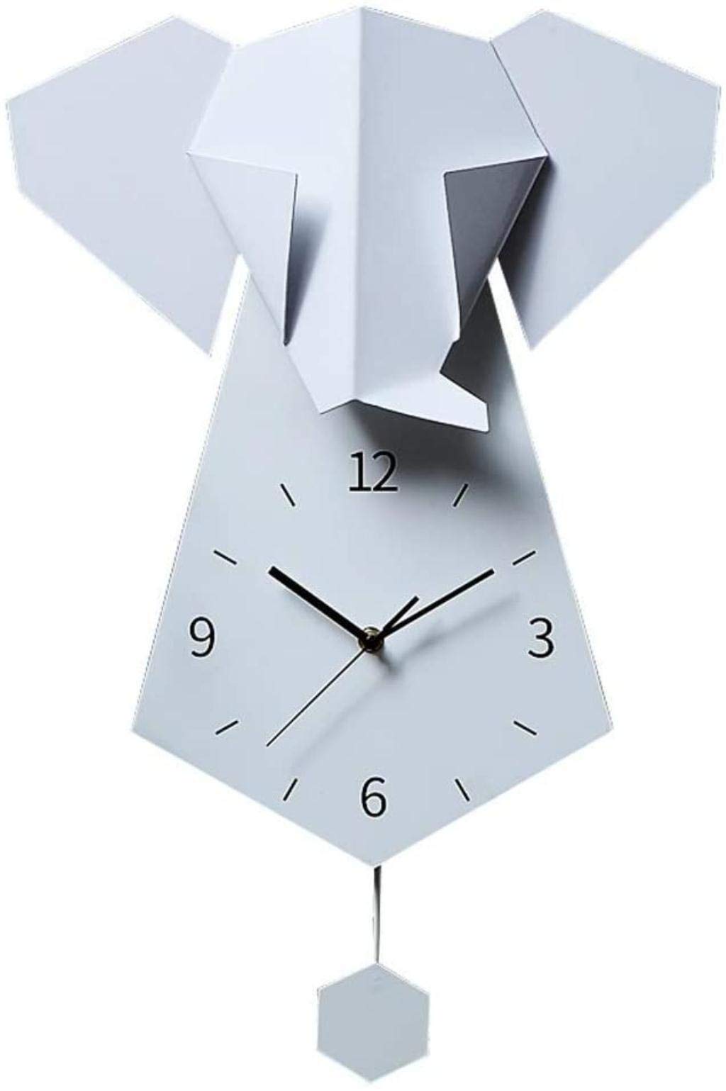 XIAOCHUN 20 Inch Oversized Wall Clock - Large Frameless Metal Pendulum Clock with Silent Movement, Roman Numerals - Perfect for Living Room, Bedroom, Office Decor (White)