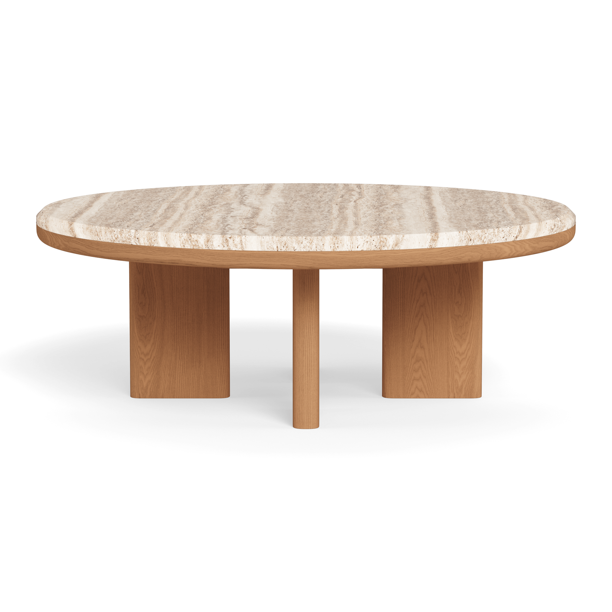 Palm Beach Teak Round Coffee Table - Solid Wood Outdoor Furniture for Patio, Garden & Poolside - Weather-Resistant & Durable Design