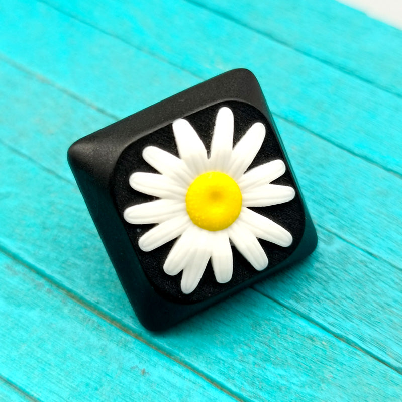 NuPhy Air Daisy Resin Keycap - Custom Personalized Mechanical Keyboard Keycap for Typing & Gaming - Perfect for Mechanical Keyboards, Custom Builds & Aesthetic PC Setups