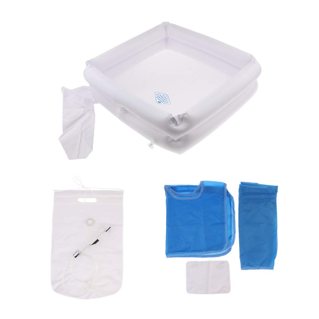 Tubayia Inflatable Hair Washing Basin for Bedridden Patients - Portable Shampoo Bowl for Elderly Care & Home Nursing - Perfect for Bed Baths, Home Healthcare, and Hospital Use