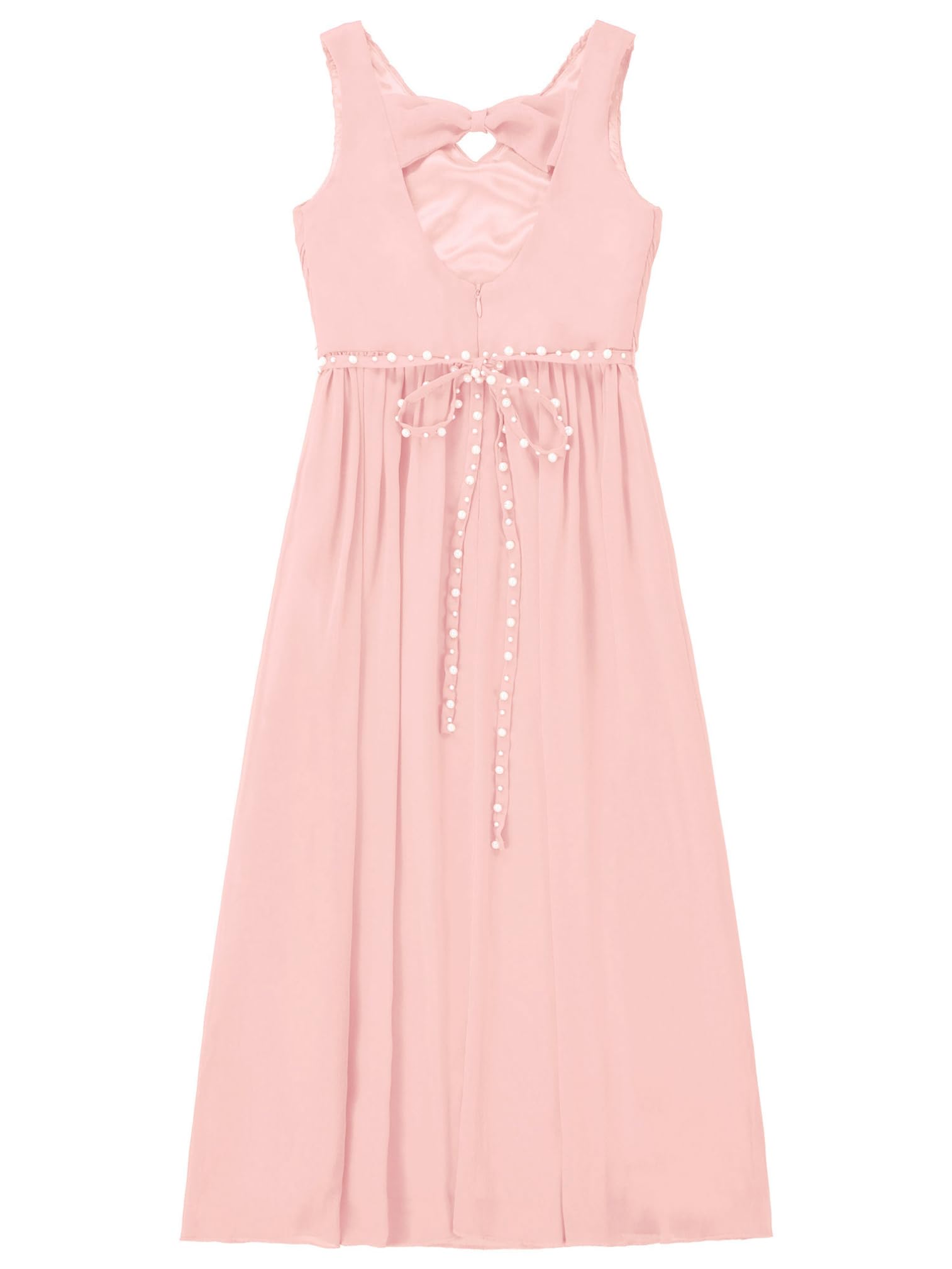 Girls Beaded Flower Girl Dress - Sleeveless A-Line Maxi Dress for Birthday, Wedding, Pageant Party - Perfect for Flower Girls, Bridesmaids & Special Occasions
