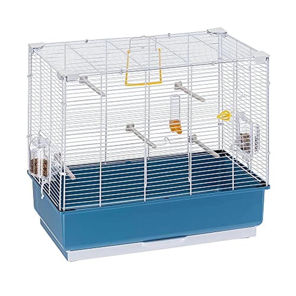 Ferplast Bird Cage for Canaries - 59 x 33 x 55 cm with Accessories | Spacious Piano 4 Design for Small Birds | Perfect for Home, Office or Aviary Use
